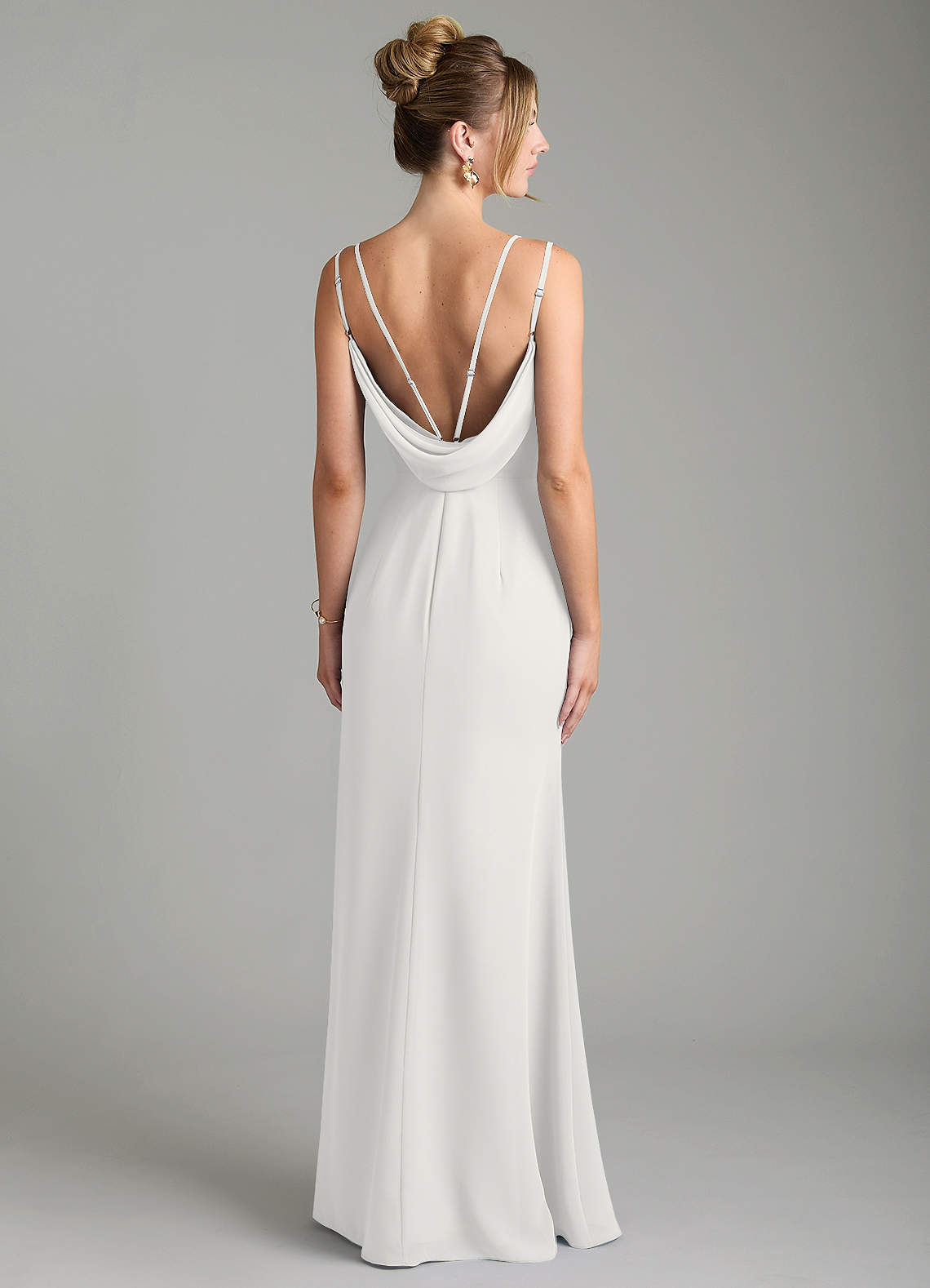 Egypt Sheath Sweetheart Chiffon Bridesmaid Dress in white