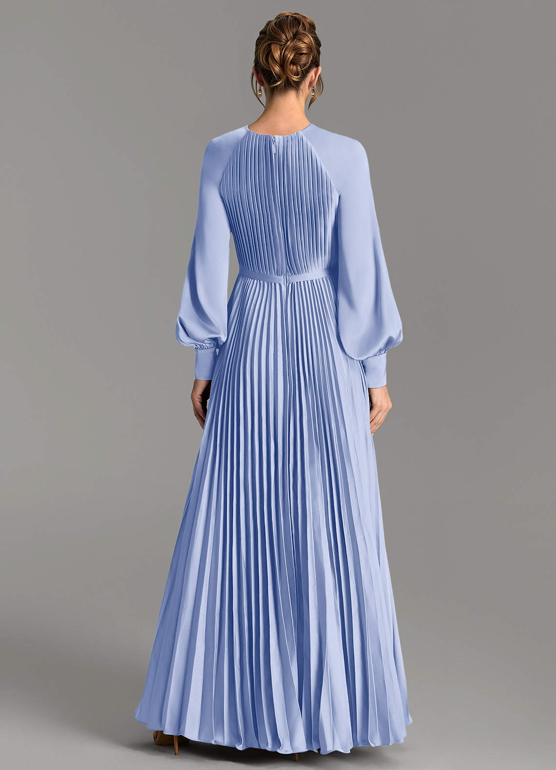 Grayson A-Line Scoop-Neck Stretch Satin Bridesmaid Dress in Ice