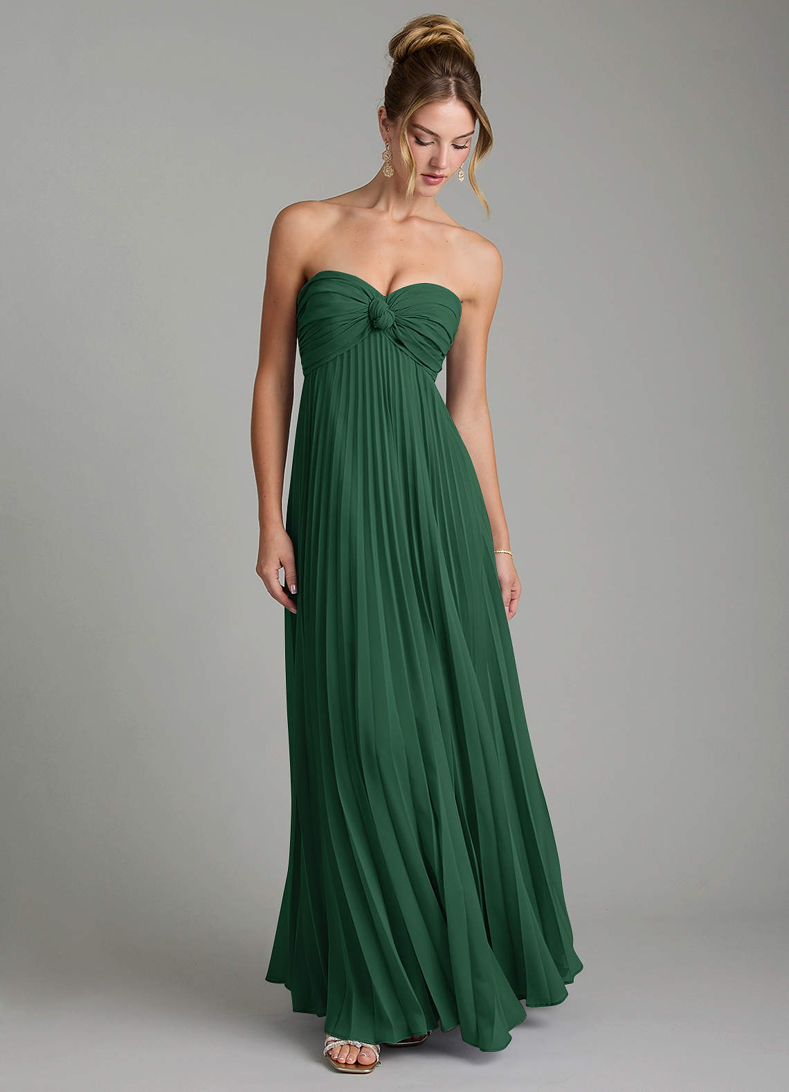 Tempest A-Line Sweetheart Chiffon Bridesmaid Dress in Dark Green