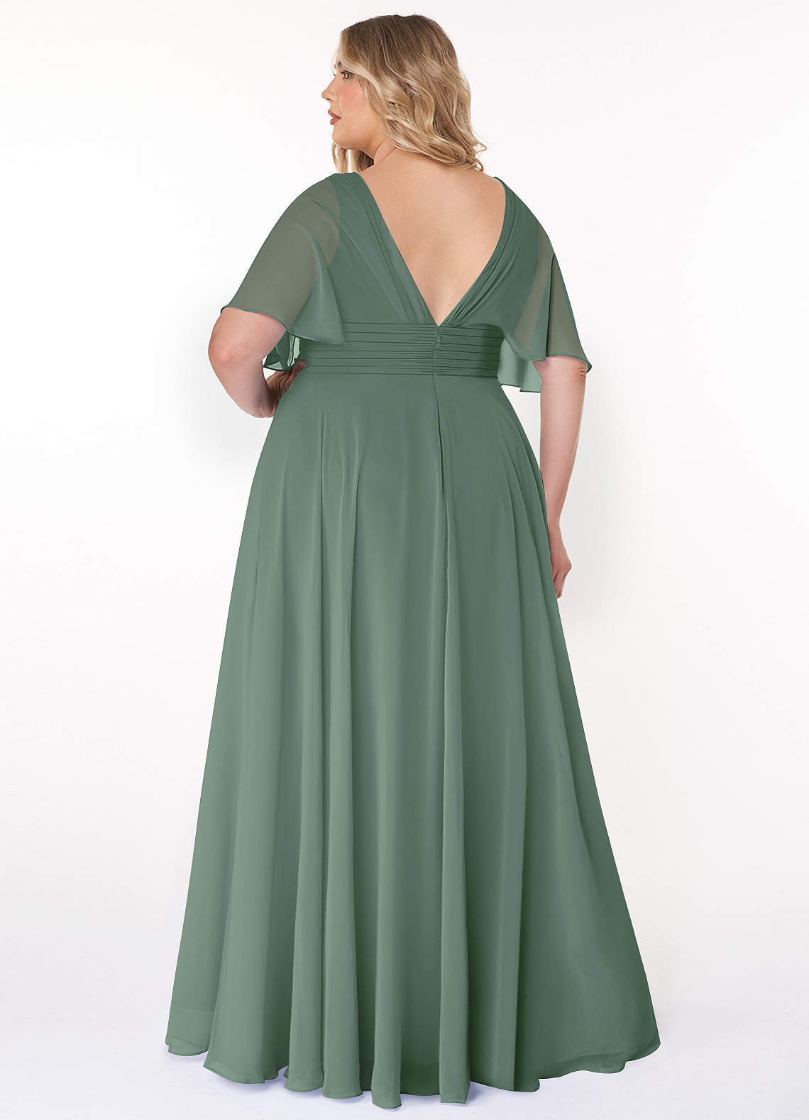 Pamela A-Line V-Neck Chiffon Bridesmaid Dress