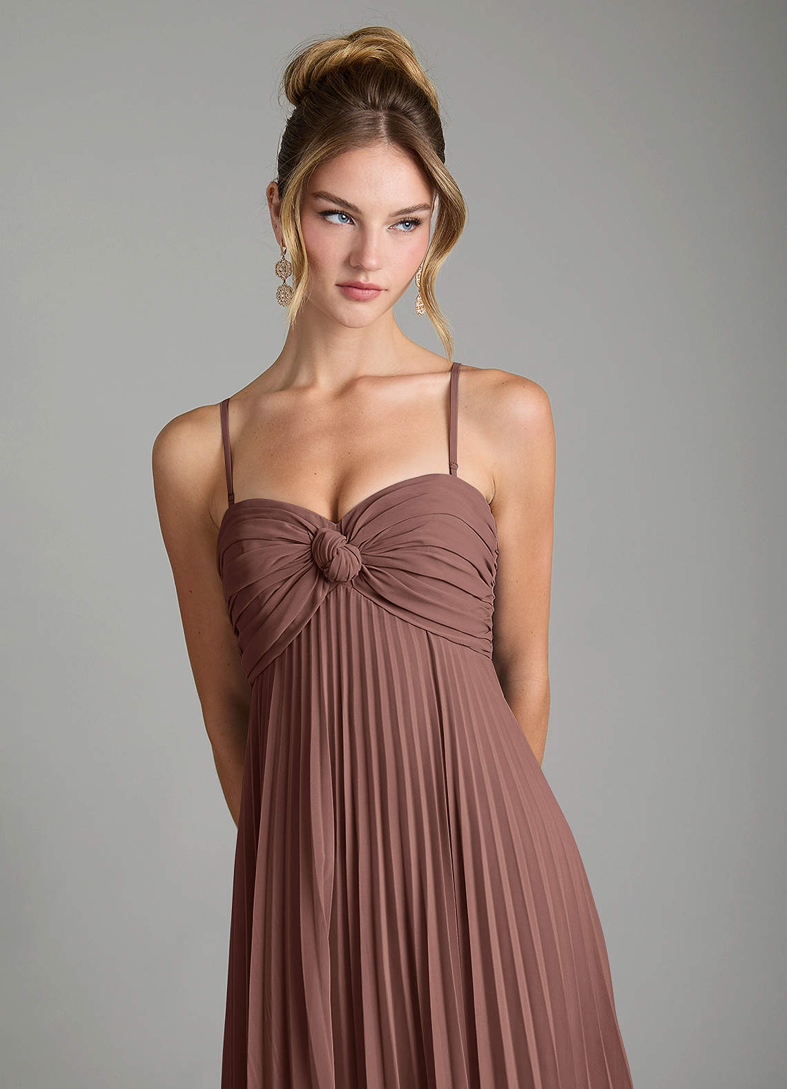 Tempest A-Line Sweetheart Chiffon Bridesmaid Dress in Espresso