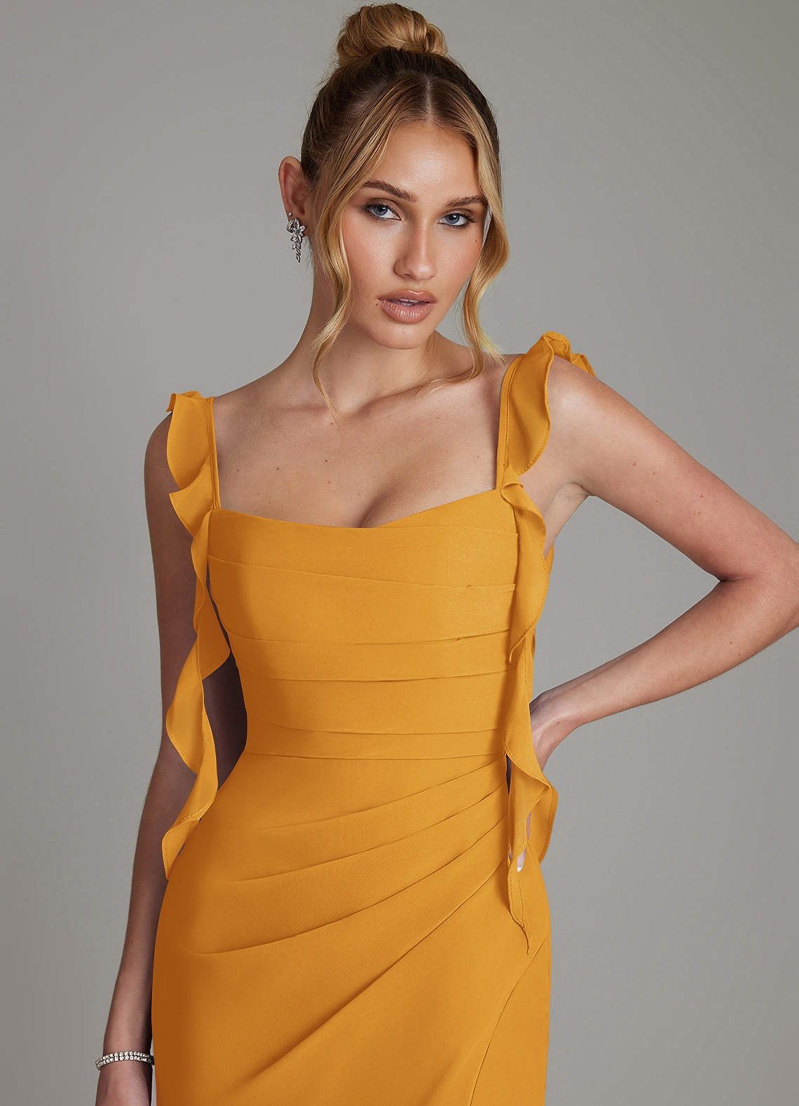 Jessamine Mermaid Sweetheart Chiffon Bridesmaid Dress in butterscotch