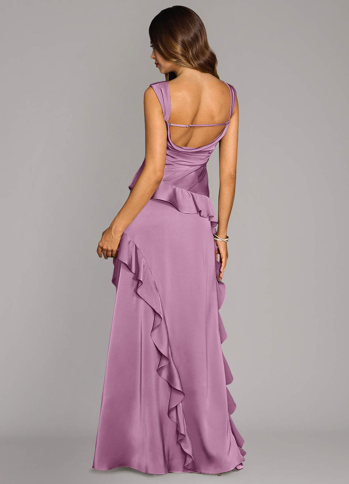 Sloane A-Line Sweetheart Stretch Satin Bridesmaid Dress in Wisteria