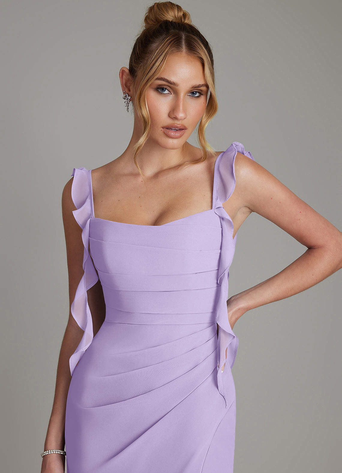 Jessamine Mermaid Sweetheart Chiffon Bridesmaid Dress in Lilac