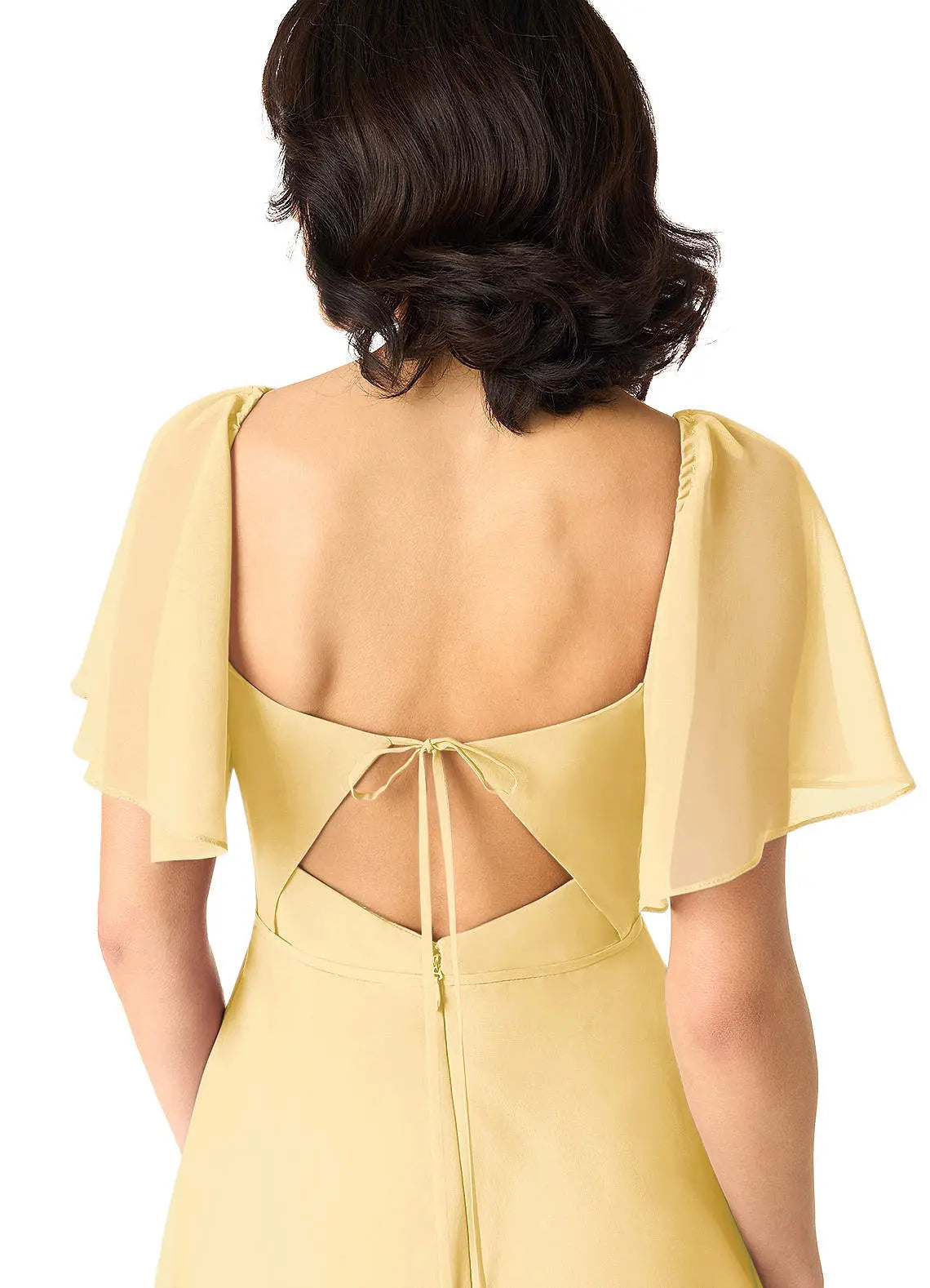 Chloe A-Line Sweetheart Chiffon Bridesmaid Dress in Butter