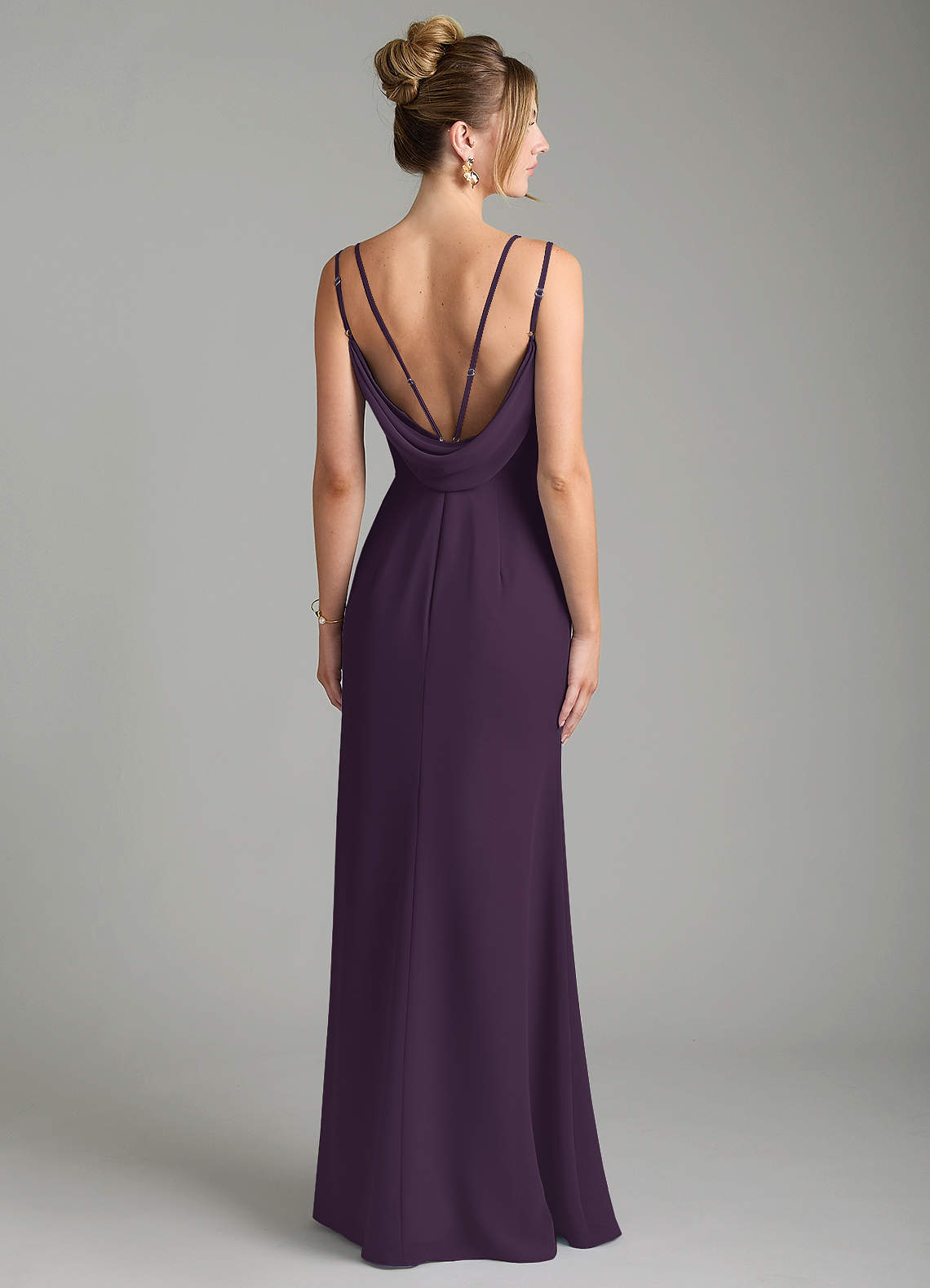 Egypt Sheath Sweetheart Chiffon Bridesmaid Dress in Plum