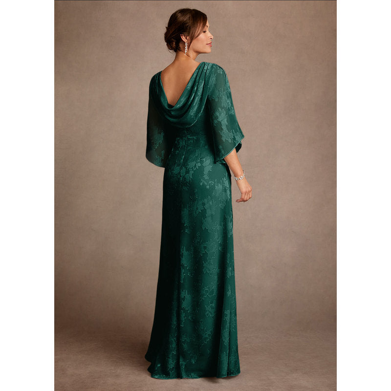 Anaheim Sheath Scoop-Neck Floral Burnout Mother of the Bride Dress in Pine - photo 1
