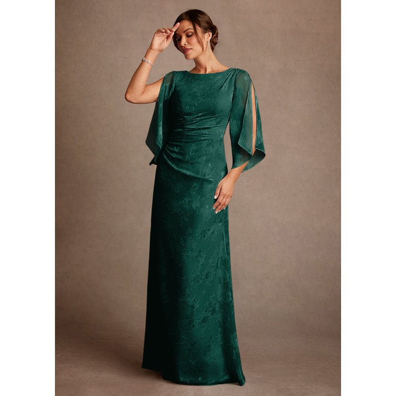 Anaheim Sheath Scoop-Neck Floral Burnout Mother of the Bride Dress in Pine - photo 2