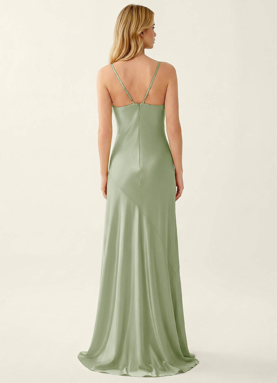 Annastazhia Mermaid Sweetheart Satin Prom Dress in Light Green