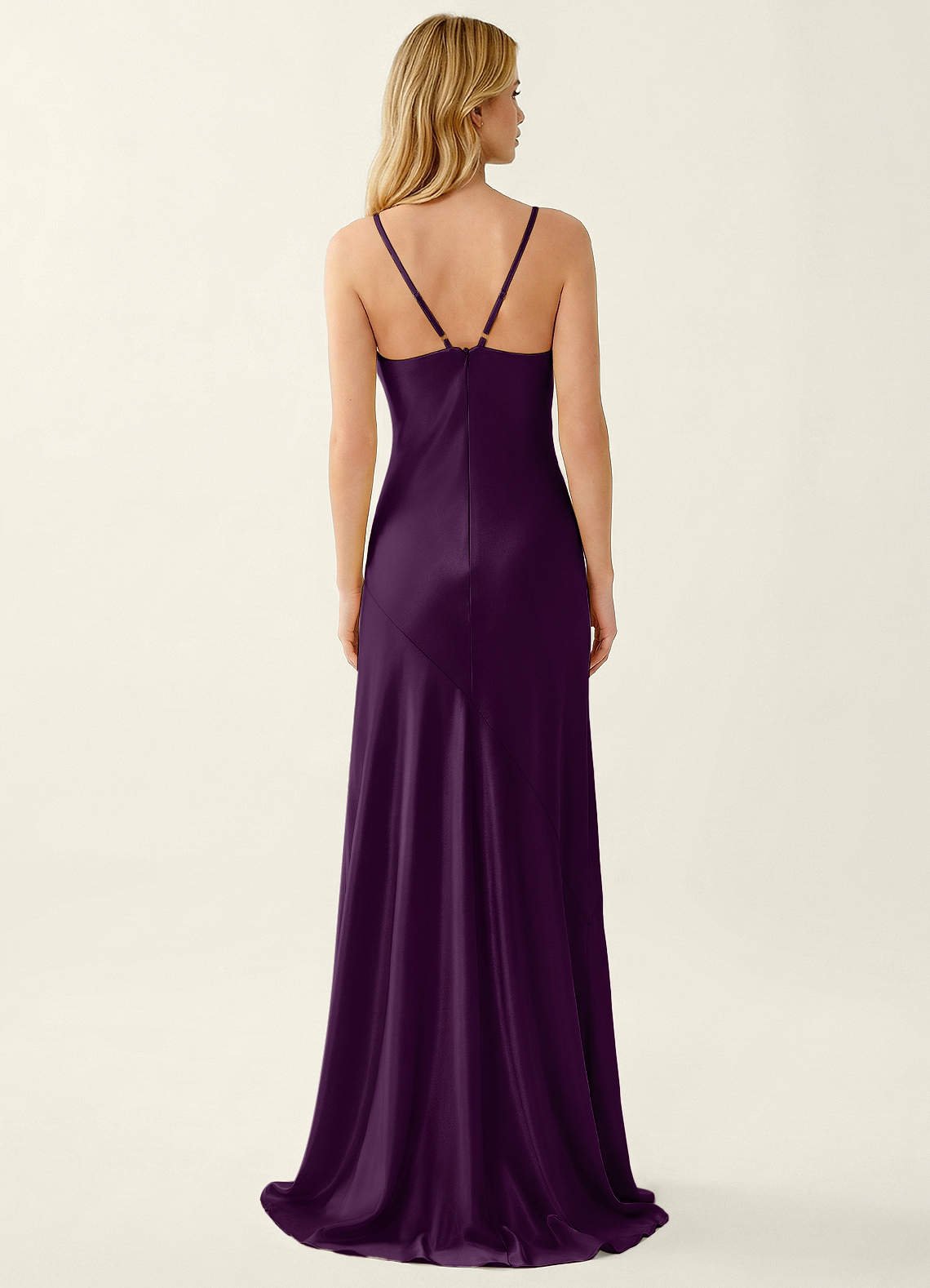 Annastazhia Mermaid Sweetheart Satin Prom Dress in Grape