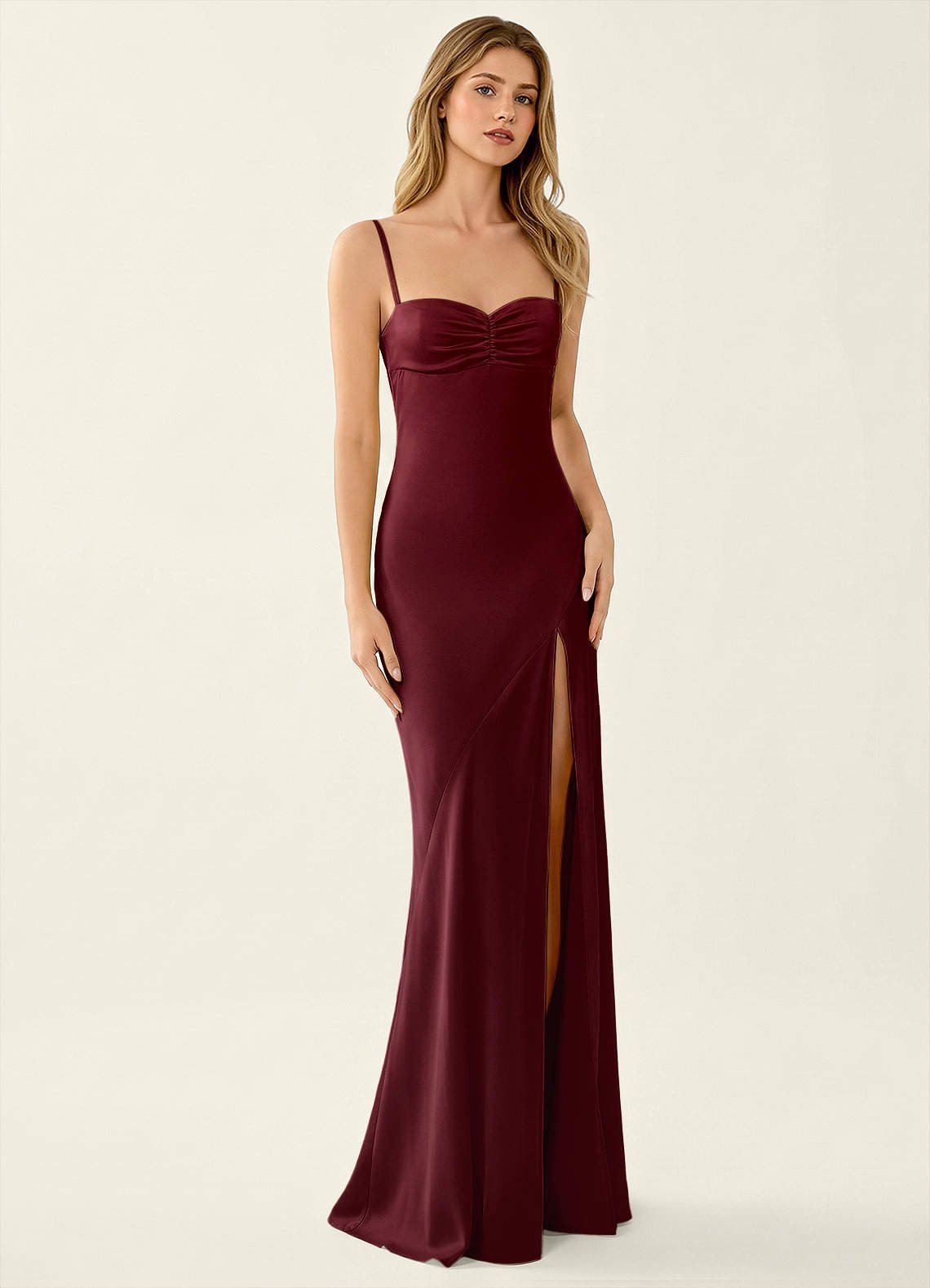 Annastazhia Mermaid Sweetheart Satin Prom Dress in Haze Pink