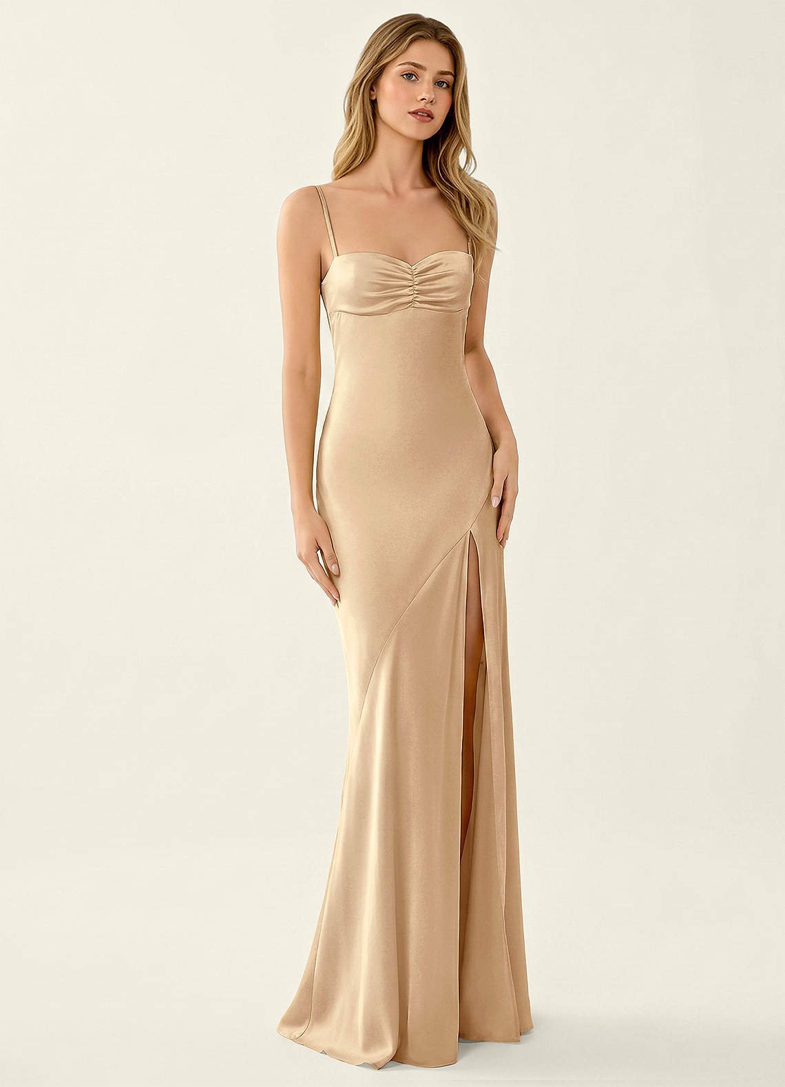 Annastazhia Mermaid Sweetheart Satin Prom Dress in Haze Pink