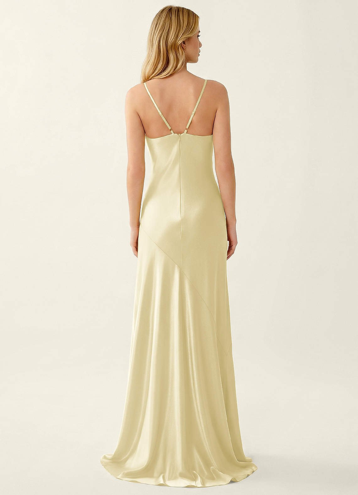 Annastazhia Mermaid Sweetheart Satin Prom Dress in Lemon Sorbet