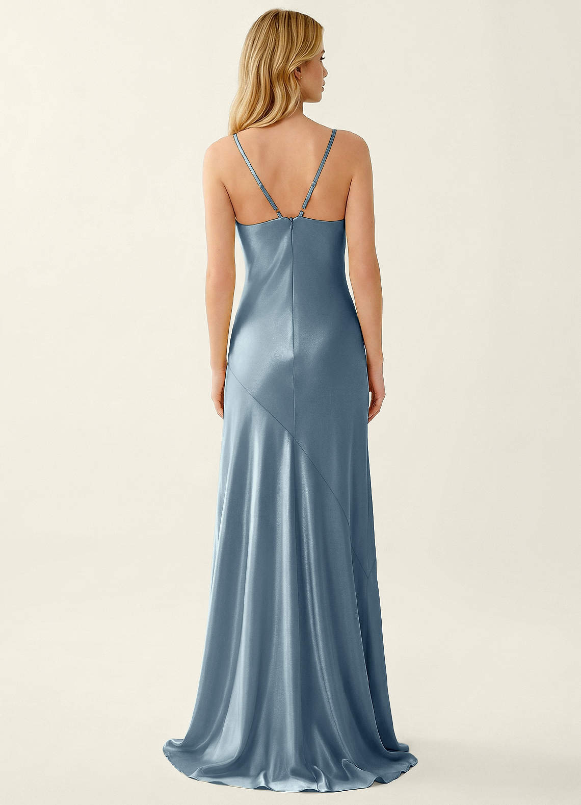 Annastazhia Mermaid Sweetheart Satin Prom Dress in Powder Blue