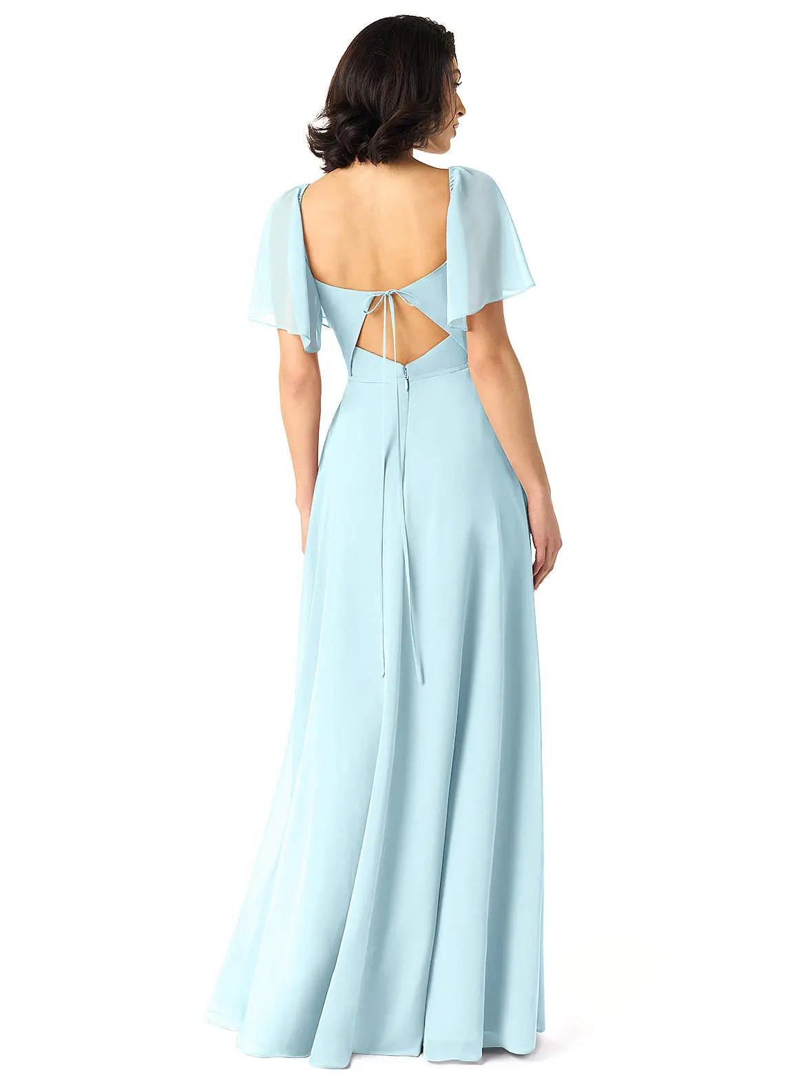 Chloe A-Line Sweetheart Chiffon Bridesmaid Dress in Cloud Blue