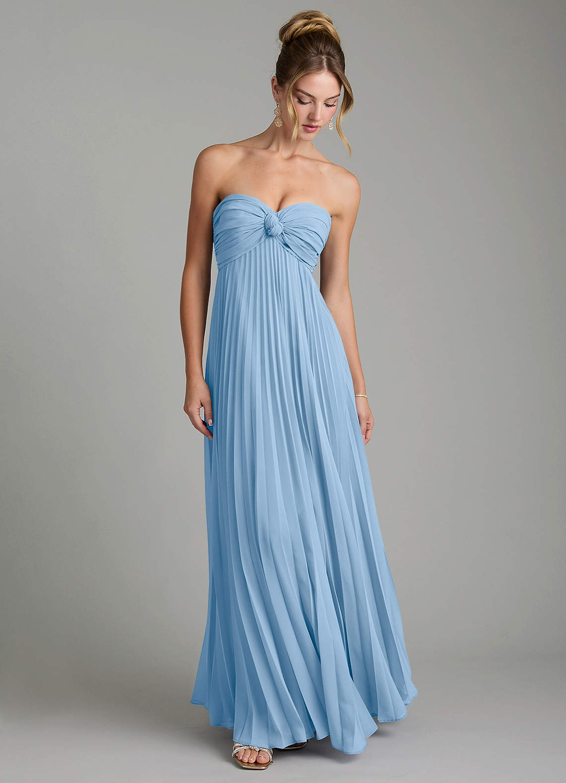 Tempest A-Line Sweetheart Chiffon Bridesmaid Dress in Powder Blue
