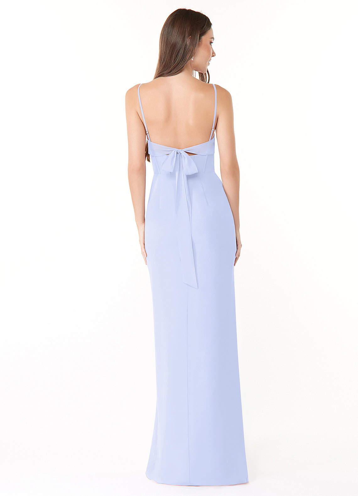 Mai Sheath Cowl-Neck Chiffon Bridesmaid Dress in Lavender