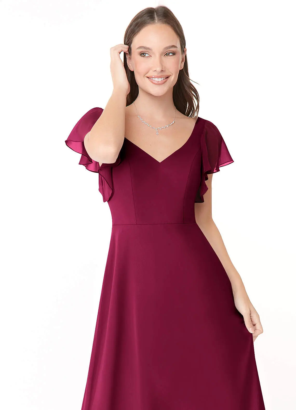Syenna A-Line V-Neck Chiffon Bridesmaid Dress