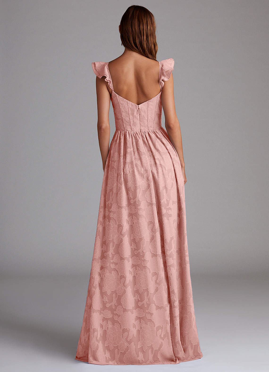 Denisse A-Line Sweetheart Floral Burnout Bridesmaid Dress in Rosette
