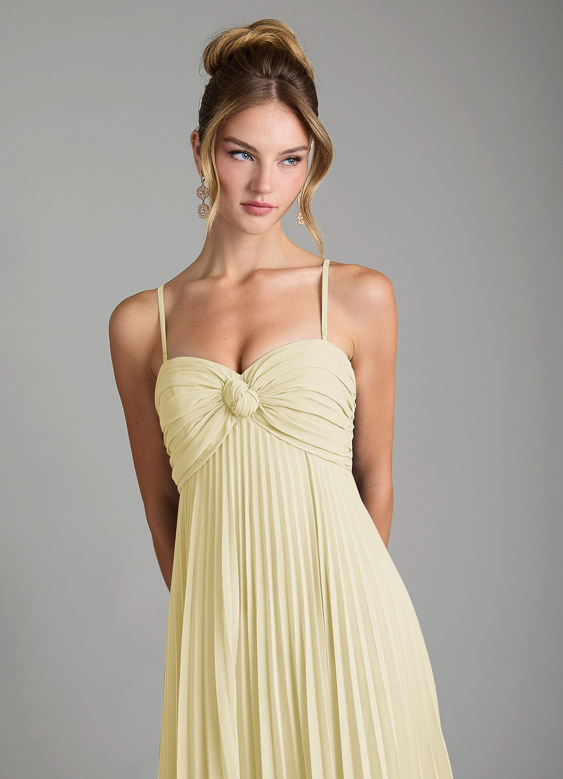 Tempest A-Line Sweetheart Chiffon Bridesmaid Dress in Lemon Sorbet