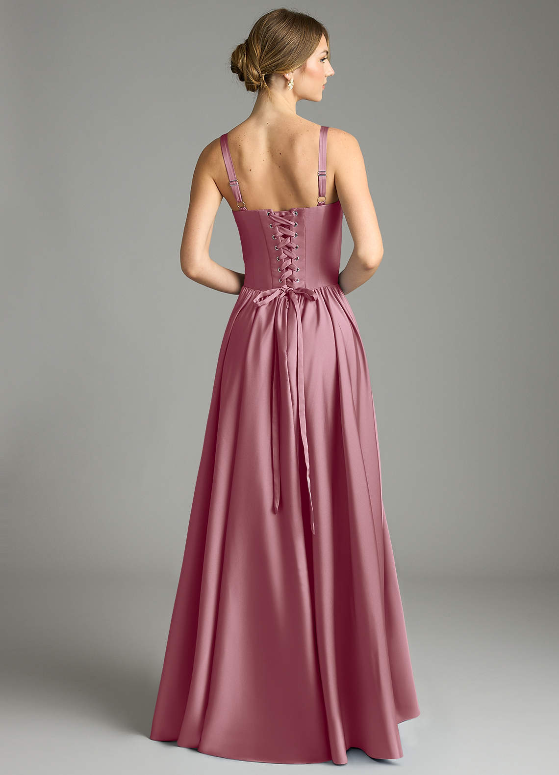 Evadina A-Line Sweetheart Stretch Satin Bridesmaid Dress in Vintage Mauve