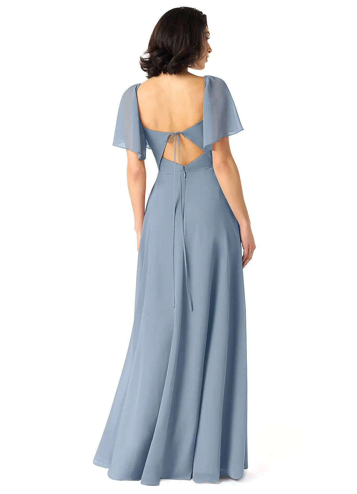 Chloe A-Line Sweetheart Chiffon Bridesmaid Dress in dusty blue
