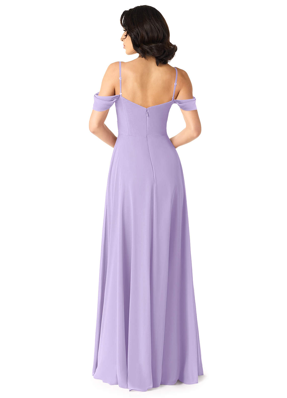 Tancie A-Line Off-the-Shoulder Chiffon Bridesmaid Dress in Lilac