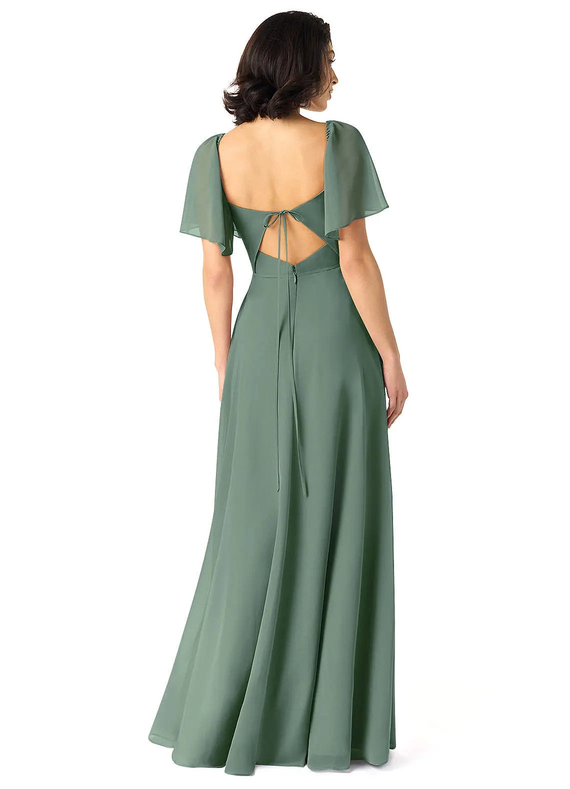 Chloe A-Line Sweetheart Chiffon Bridesmaid Dress in Eucalyptus