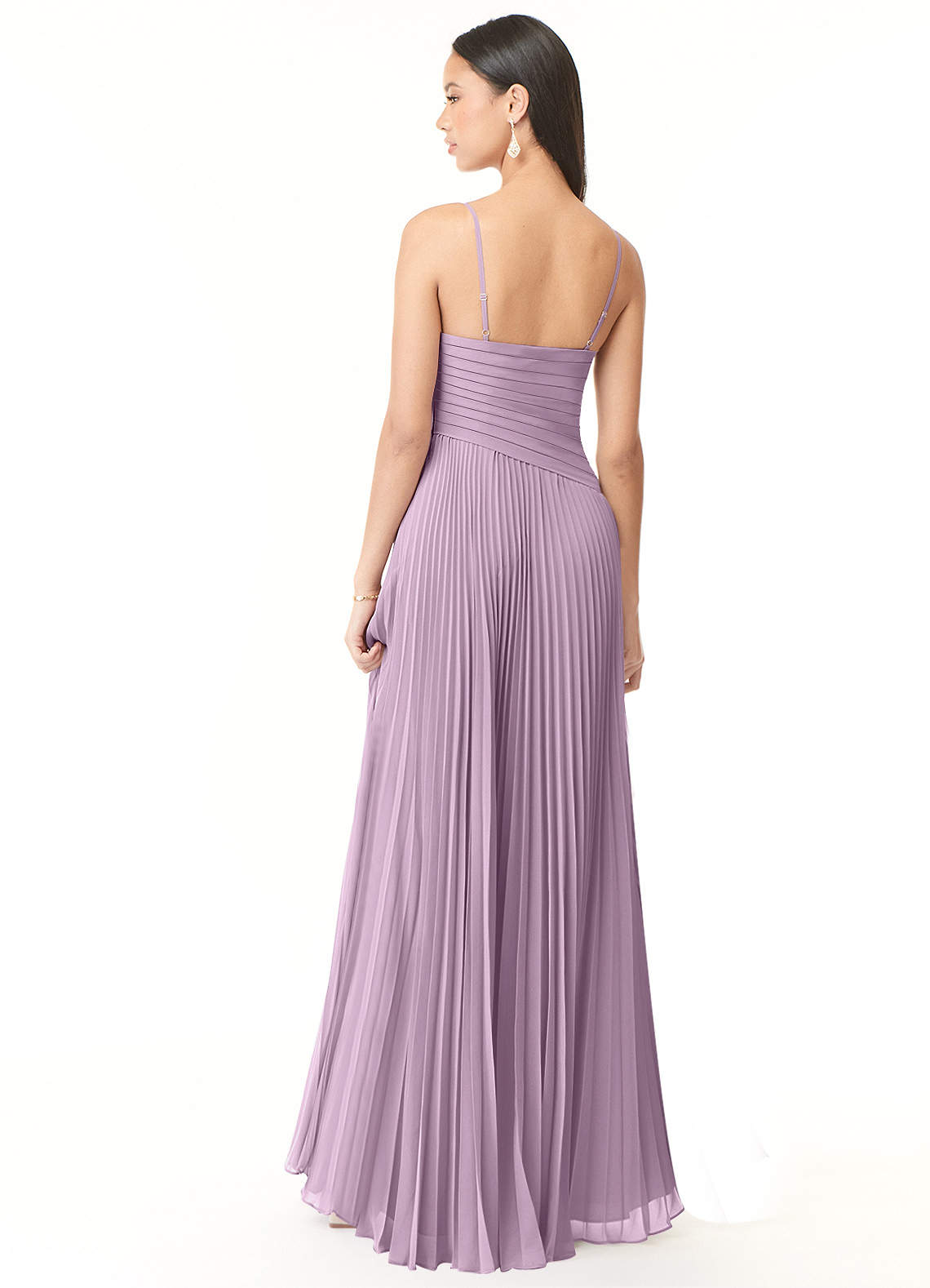 Vini A-Line V-Neck Chiffon Bridesmaid Dress in Wisteria