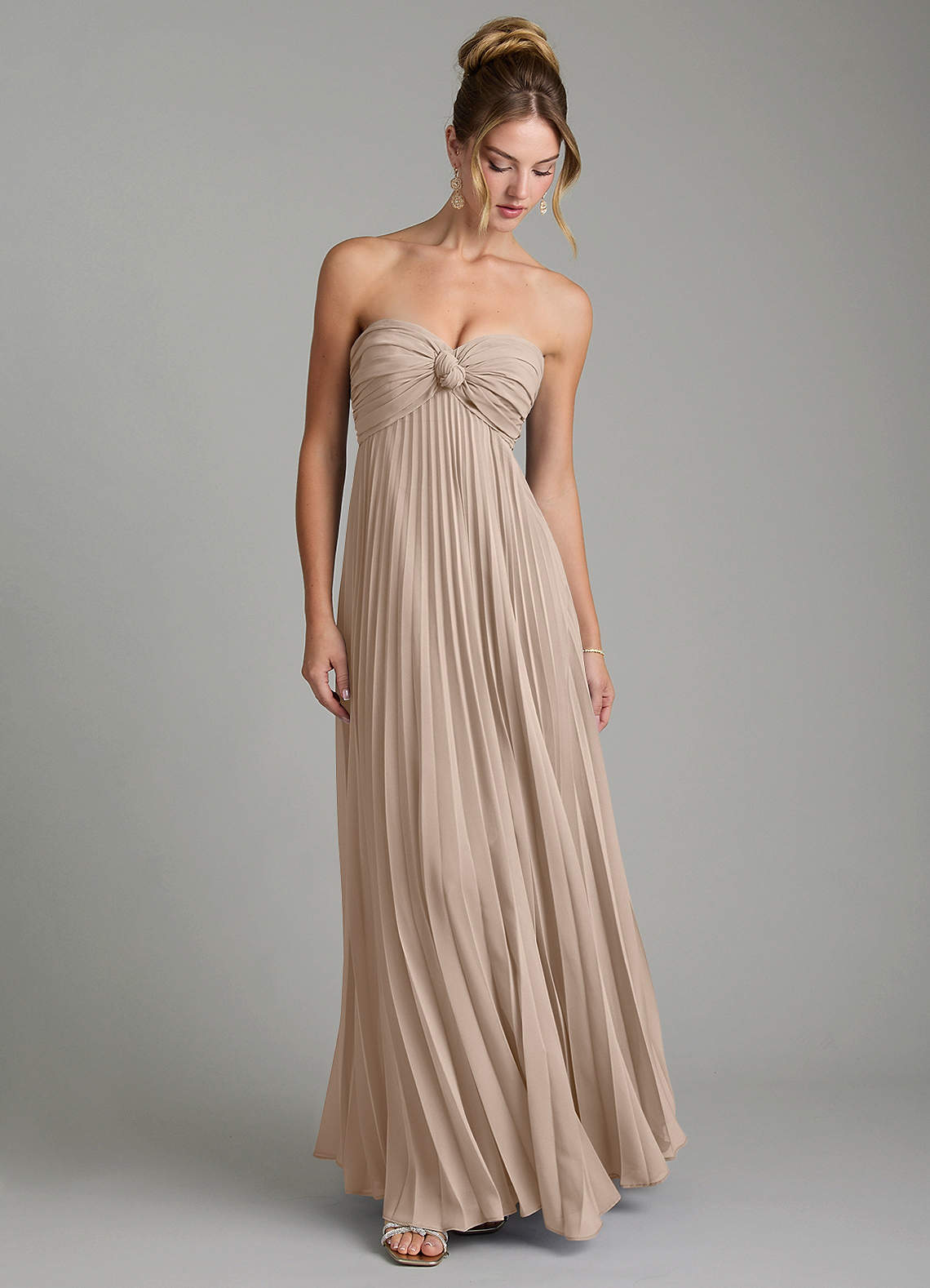 Tempest A-Line Sweetheart Chiffon Bridesmaid Dress in Taupe