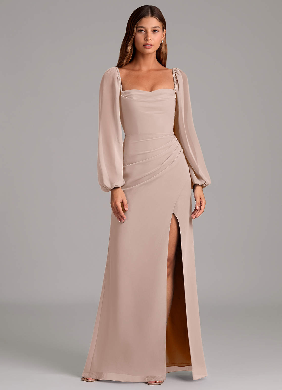 Brixley Mermaid Sweetheart Chiffon Bridesmaid Dress in English Rose