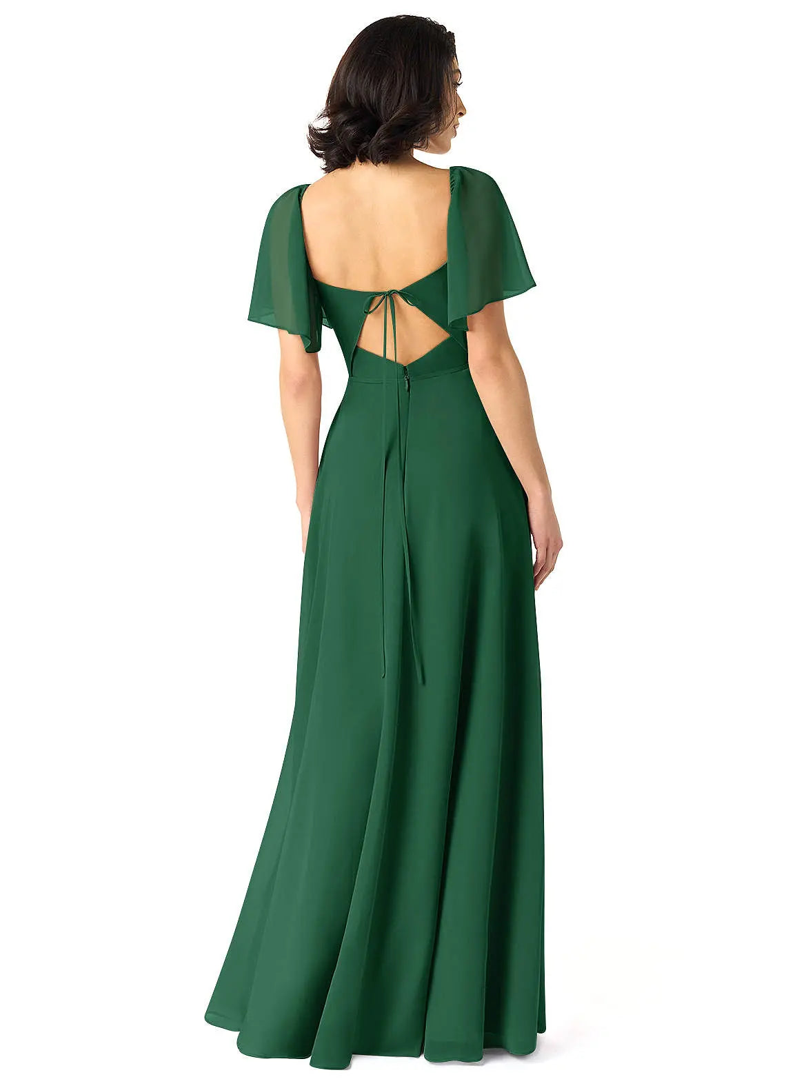 Chloe A-Line Sweetheart Chiffon Bridesmaid Dress in Dark Green