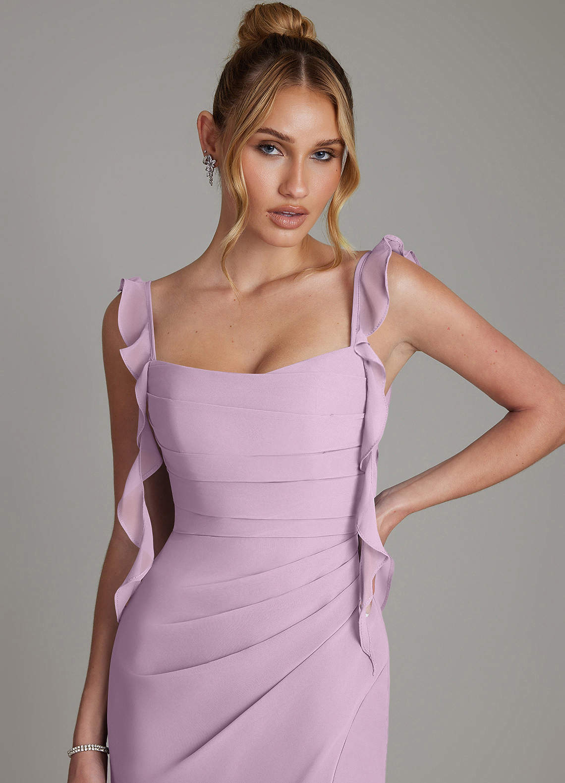 Jessamine Mermaid Sweetheart Chiffon Bridesmaid Dress in Wisteria
