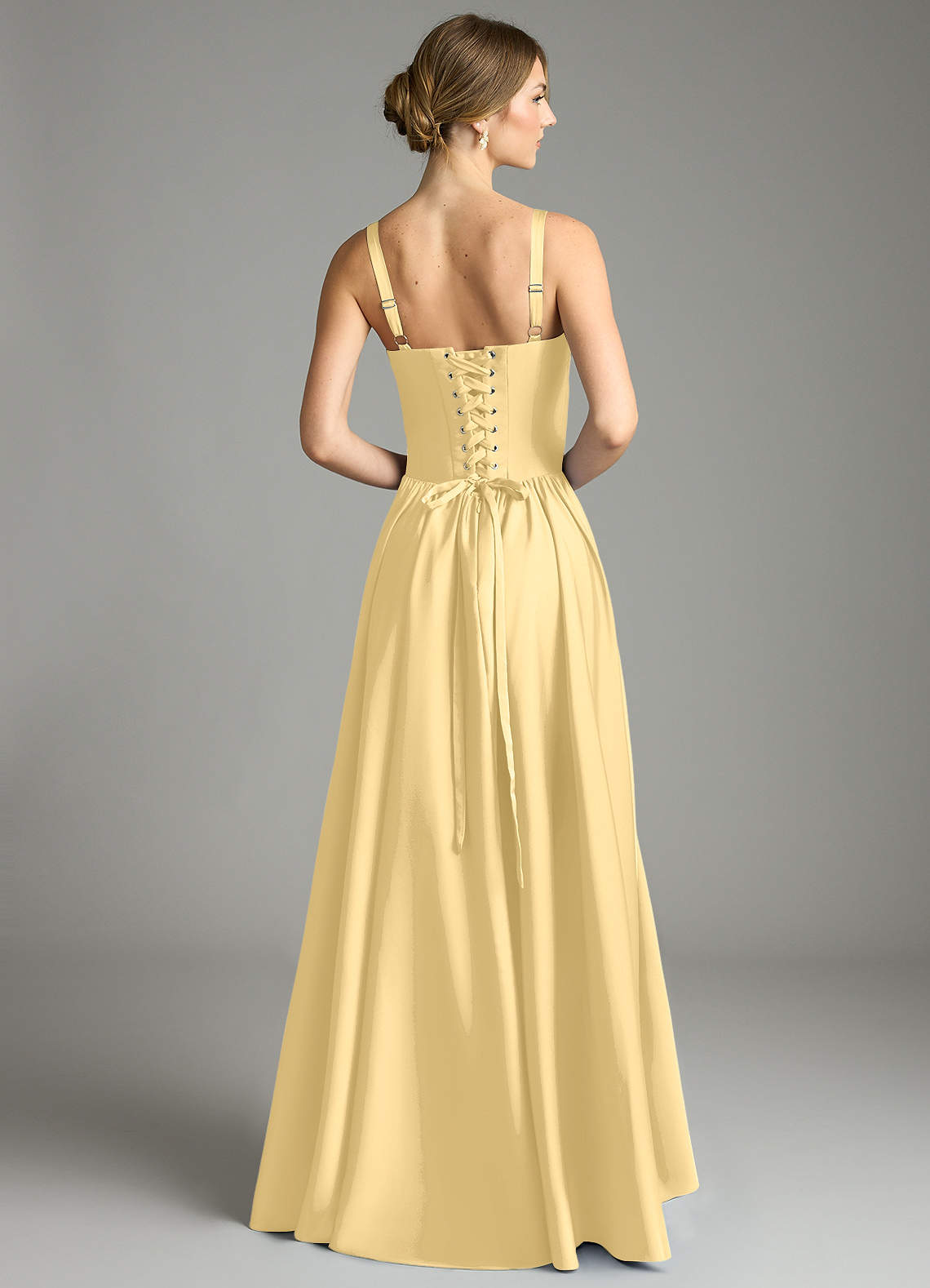 Evadina A-Line Sweetheart Stretch Satin Bridesmaid Dress in Butter