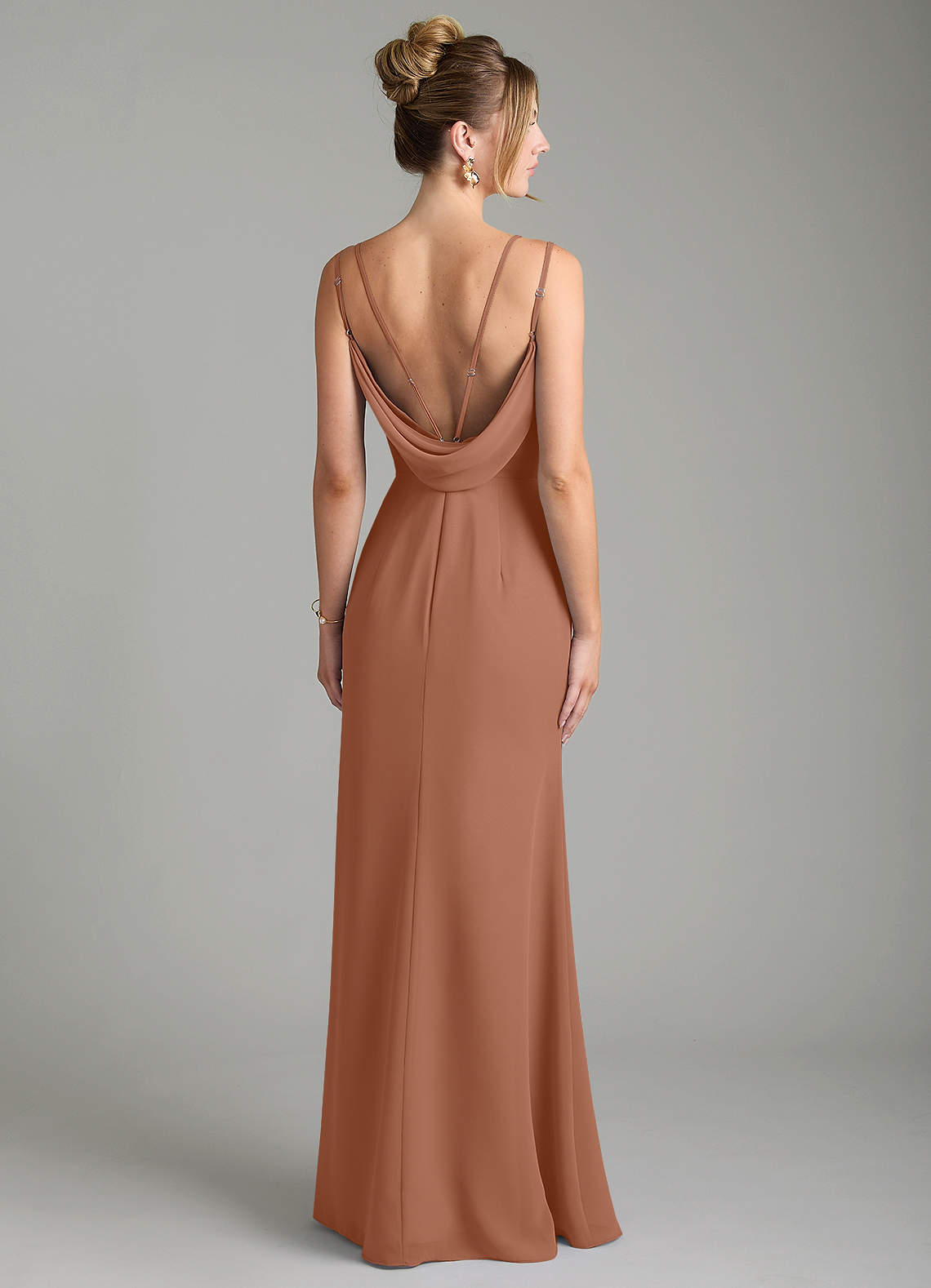Egypt Sheath Sweetheart Chiffon Bridesmaid Dress in Bronzer
