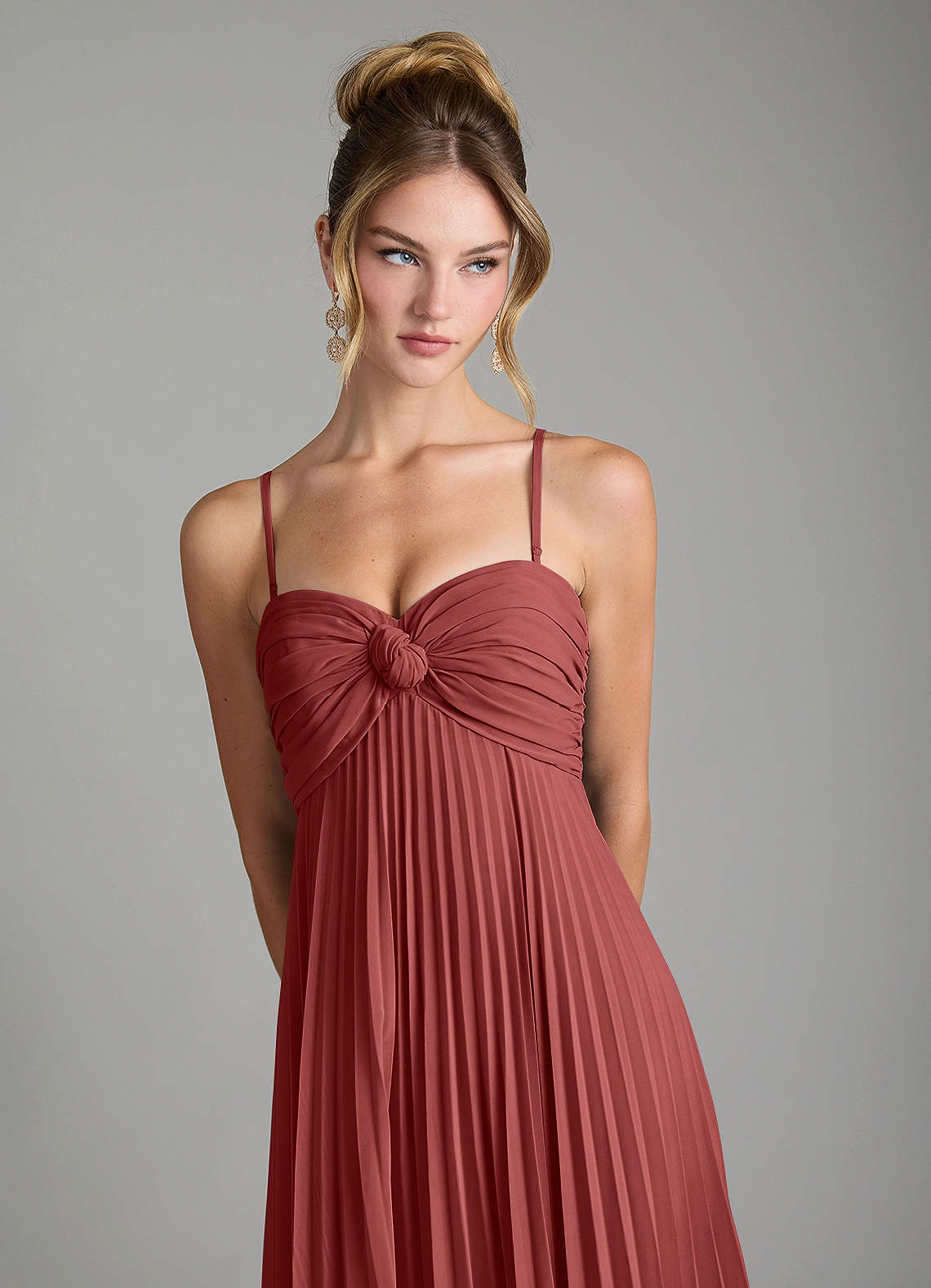 Tempest A-Line Sweetheart Chiffon Bridesmaid Dress in Terracotta