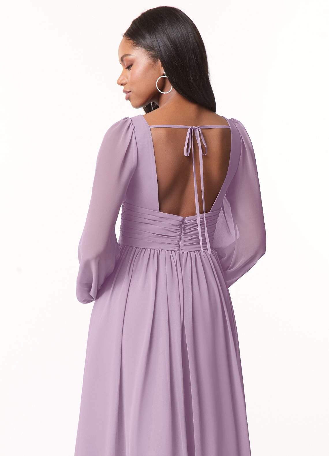 Norah A-Line V-Neck Chiffon Bridesmaid Dress in Wisteria