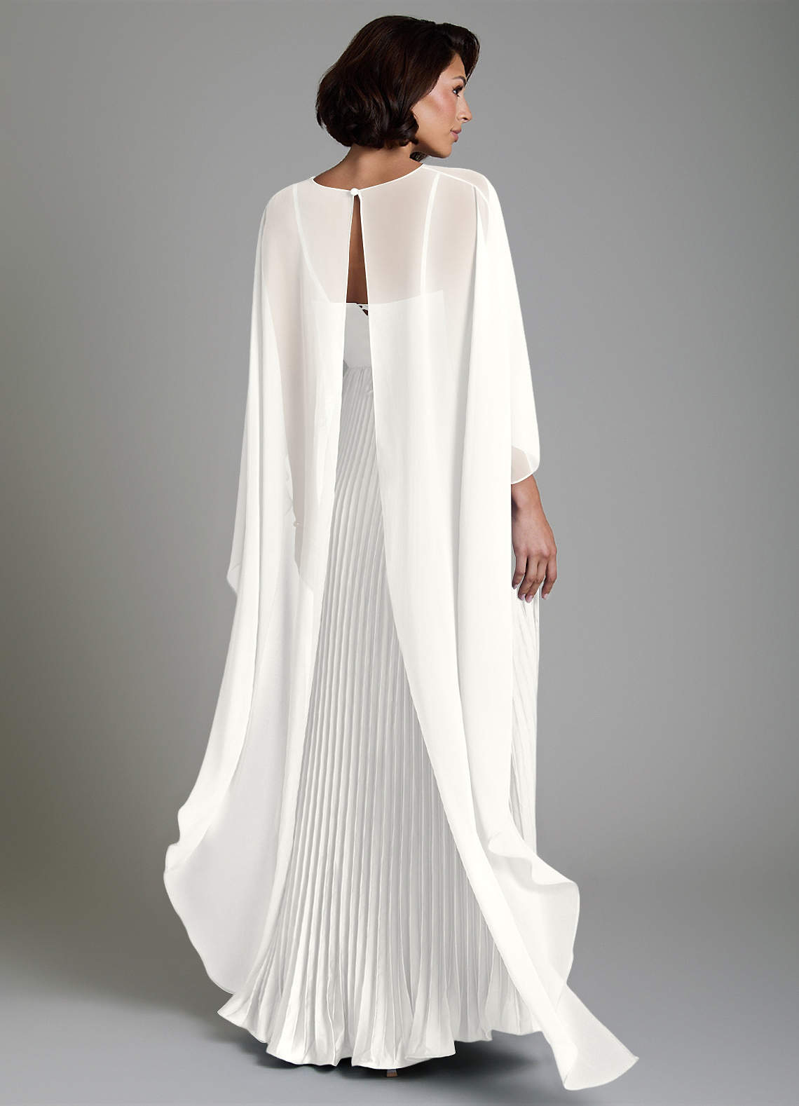 Micah A-Line Sweetheart Stretch Satin and Chiffon Bridesmaid Dress in white