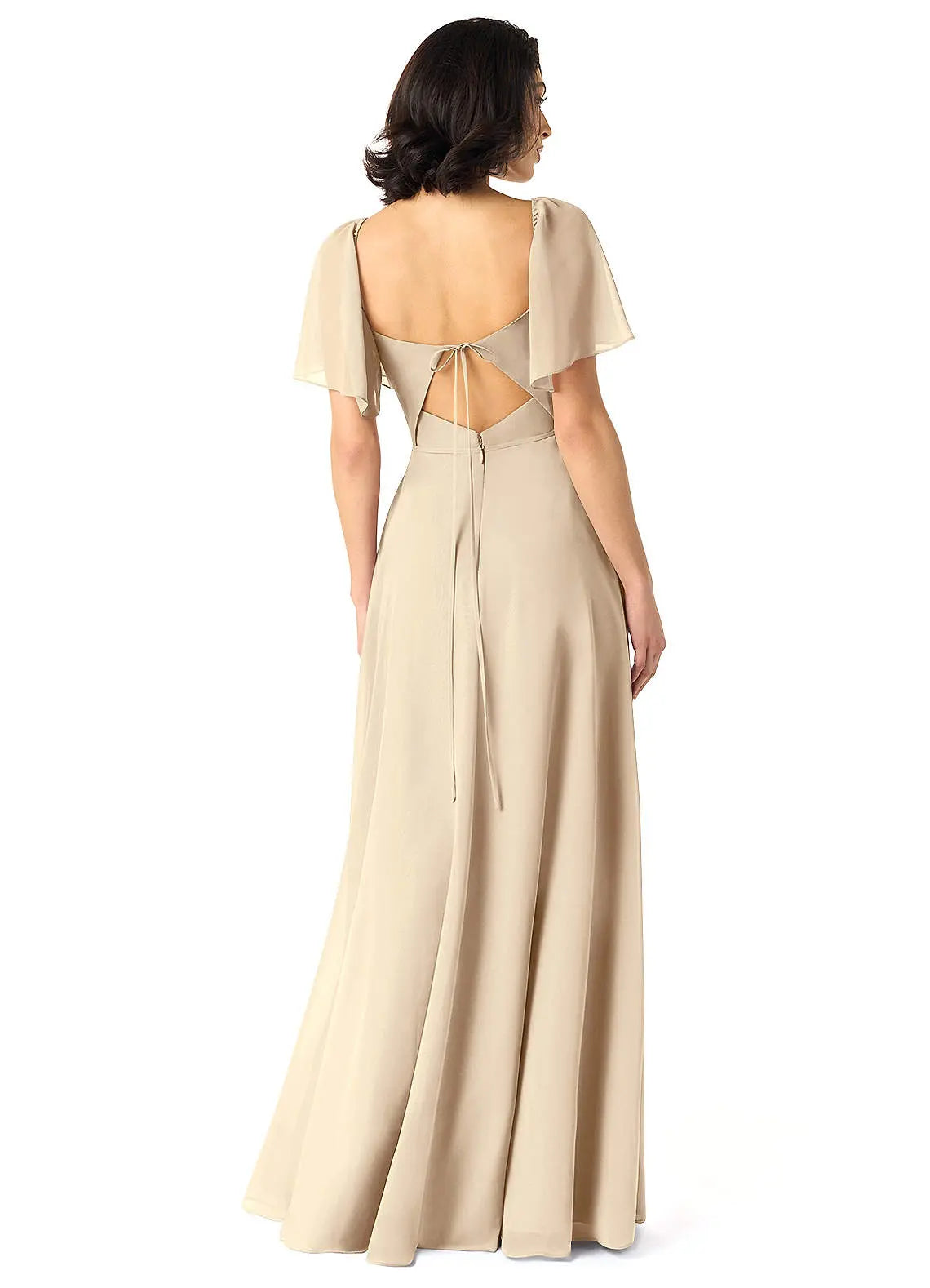 Chloe A-Line Sweetheart Chiffon Bridesmaid Dress in Champagne