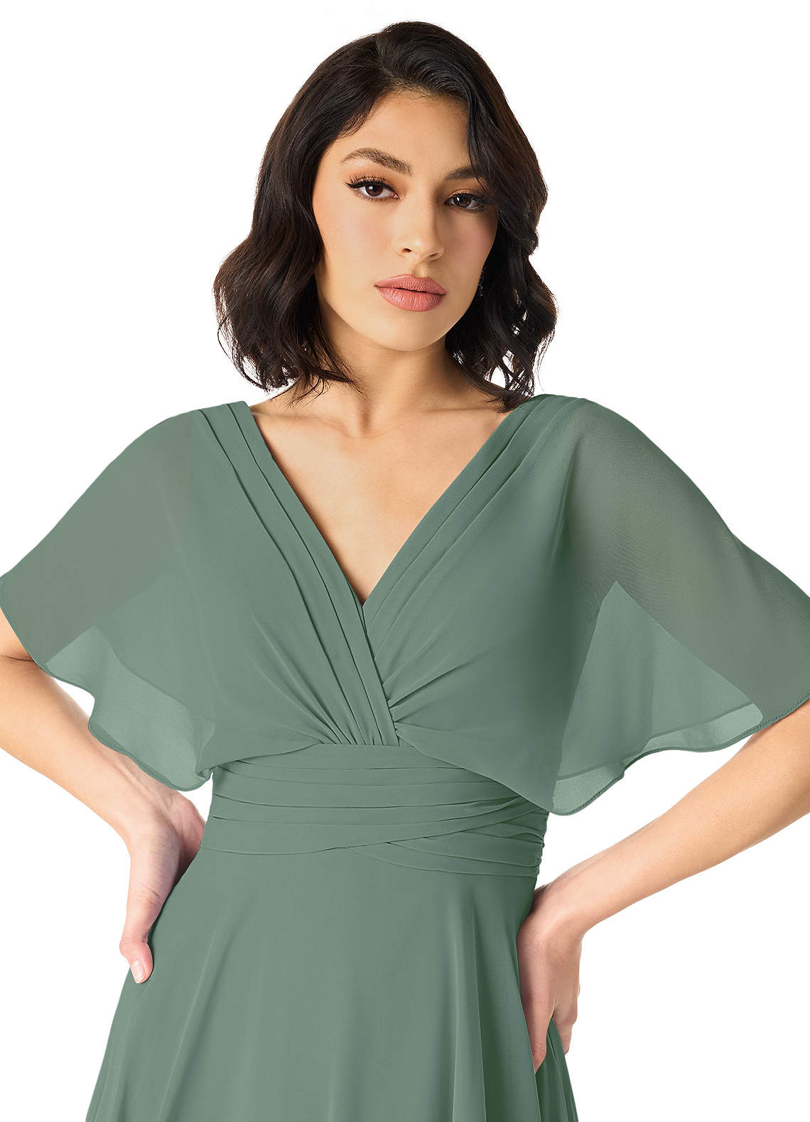 Pamela A-Line V-Neck Chiffon Bridesmaid Dress