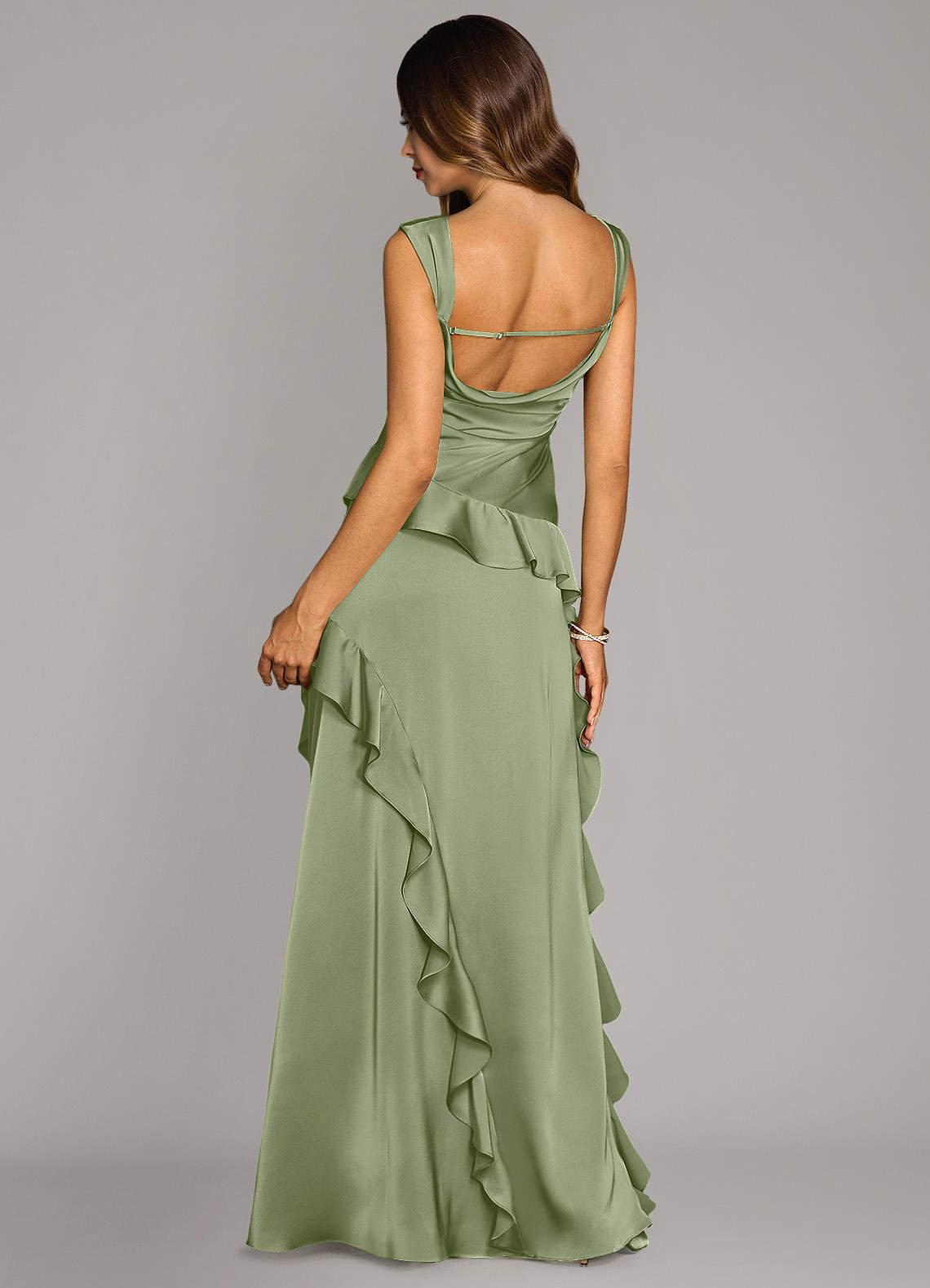 Sloane A-Line Sweetheart Stretch Satin Bridesmaid Dress in Pistachio