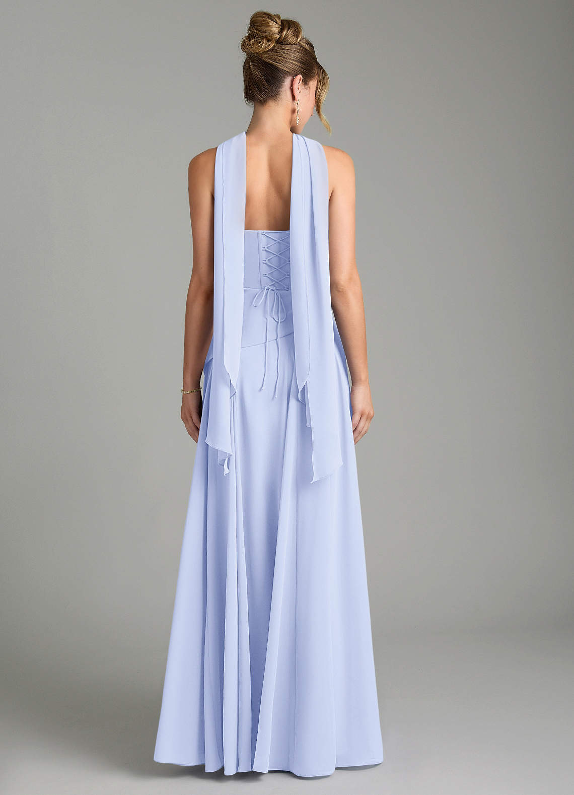 Gabriela A-Line Cowl-Neck Chiffon Bridesmaid Dress in Lavender
