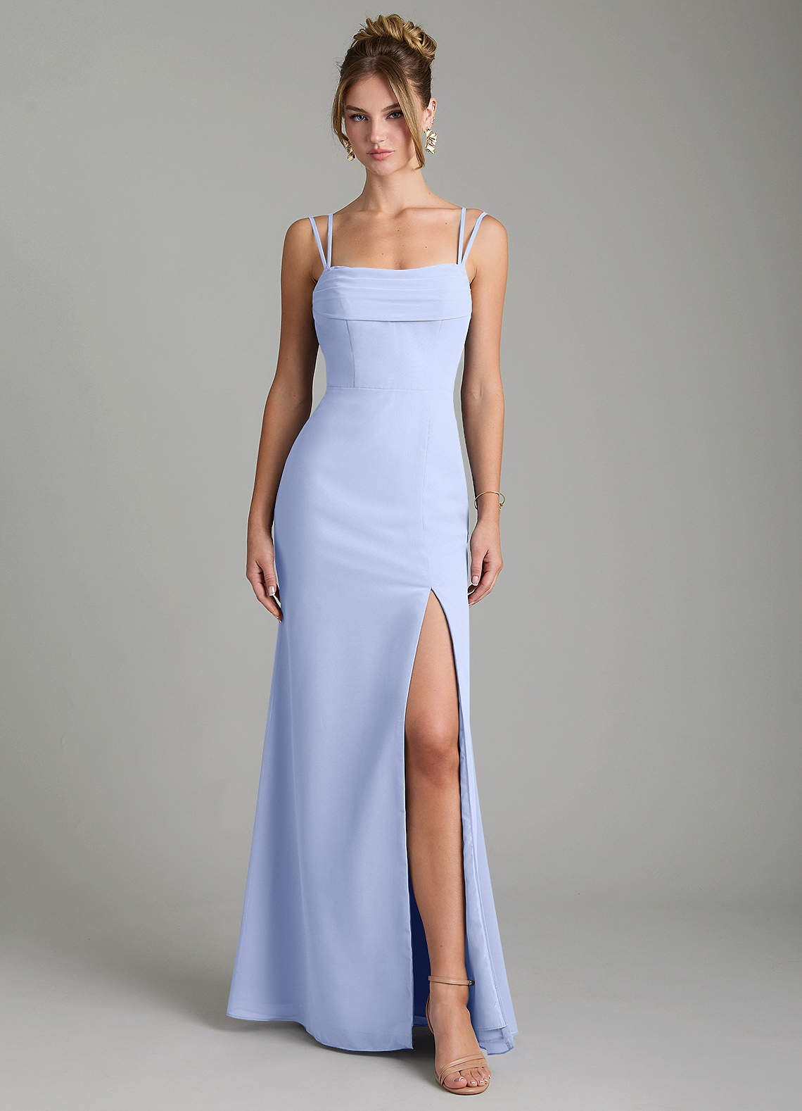 Egypt Sheath Sweetheart Chiffon Bridesmaid Dress in Ice