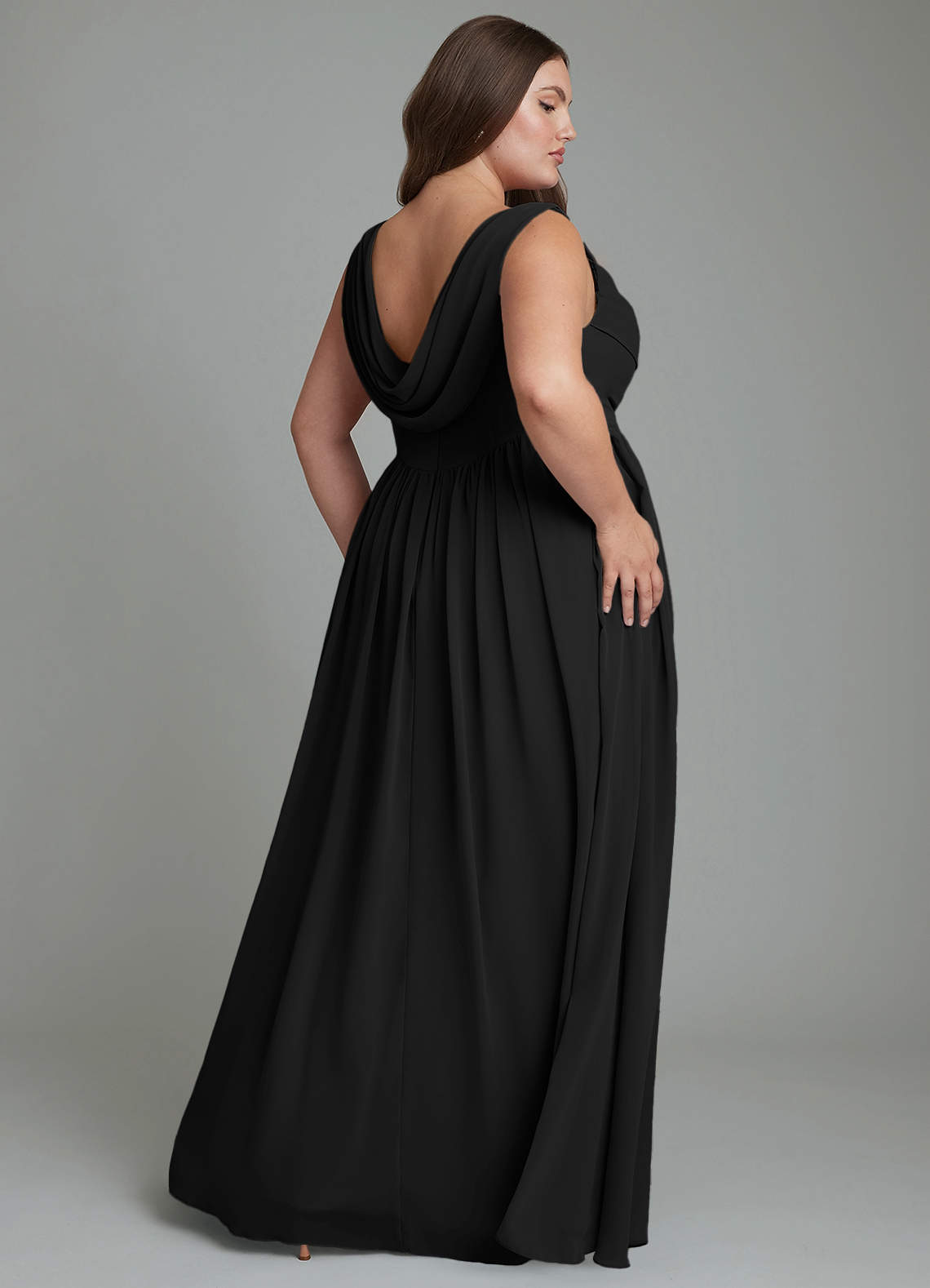 Novi A-Line Square-Neck Chiffon Bridesmaid Dress