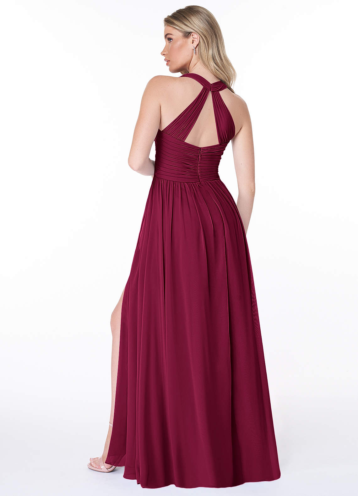 Jaclyn A-Line Halter Chiffon Bridesmaid Dress