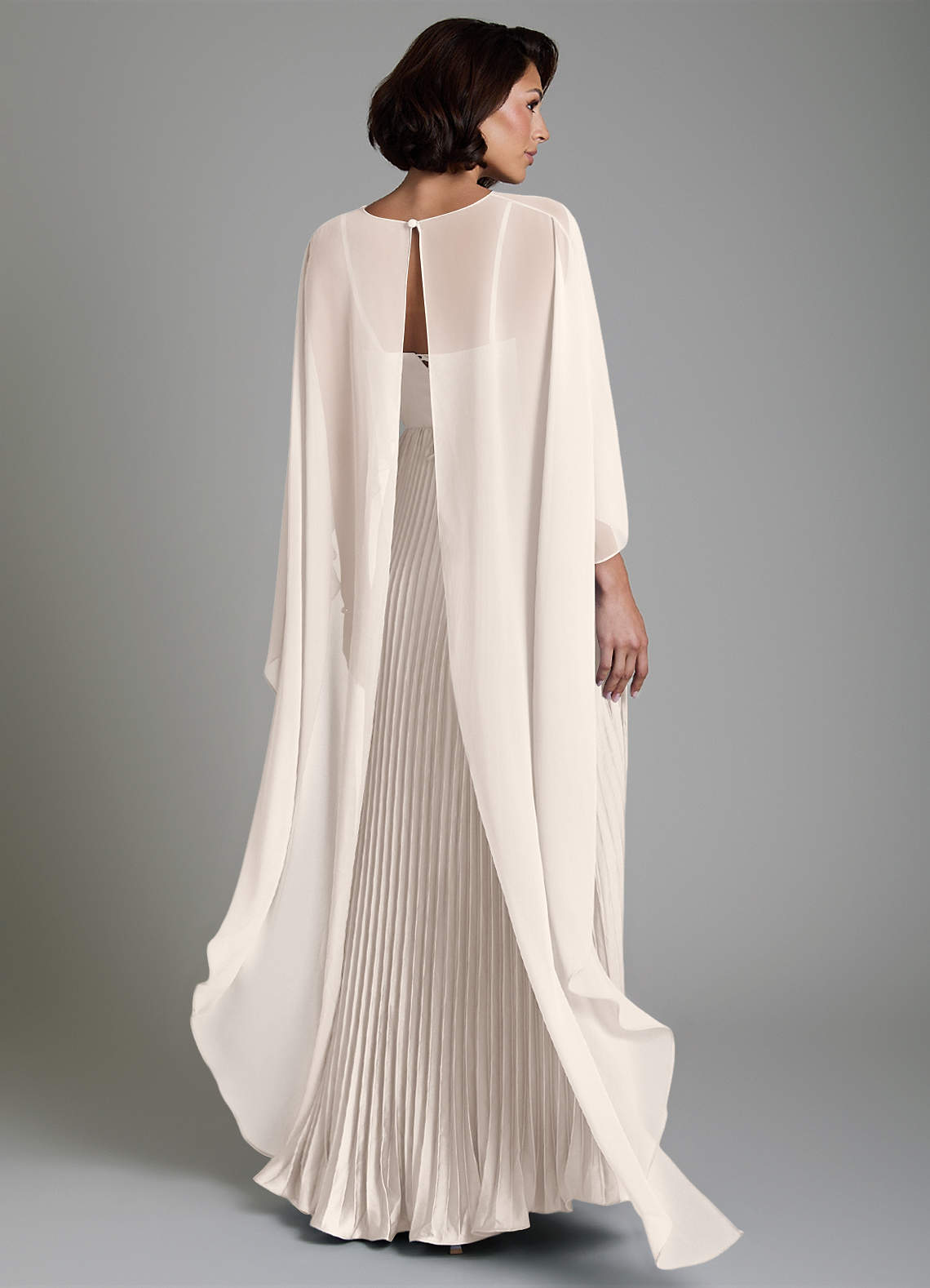 Micah A-Line Sweetheart Stretch Satin and Chiffon Bridesmaid Dress in White Alabaster