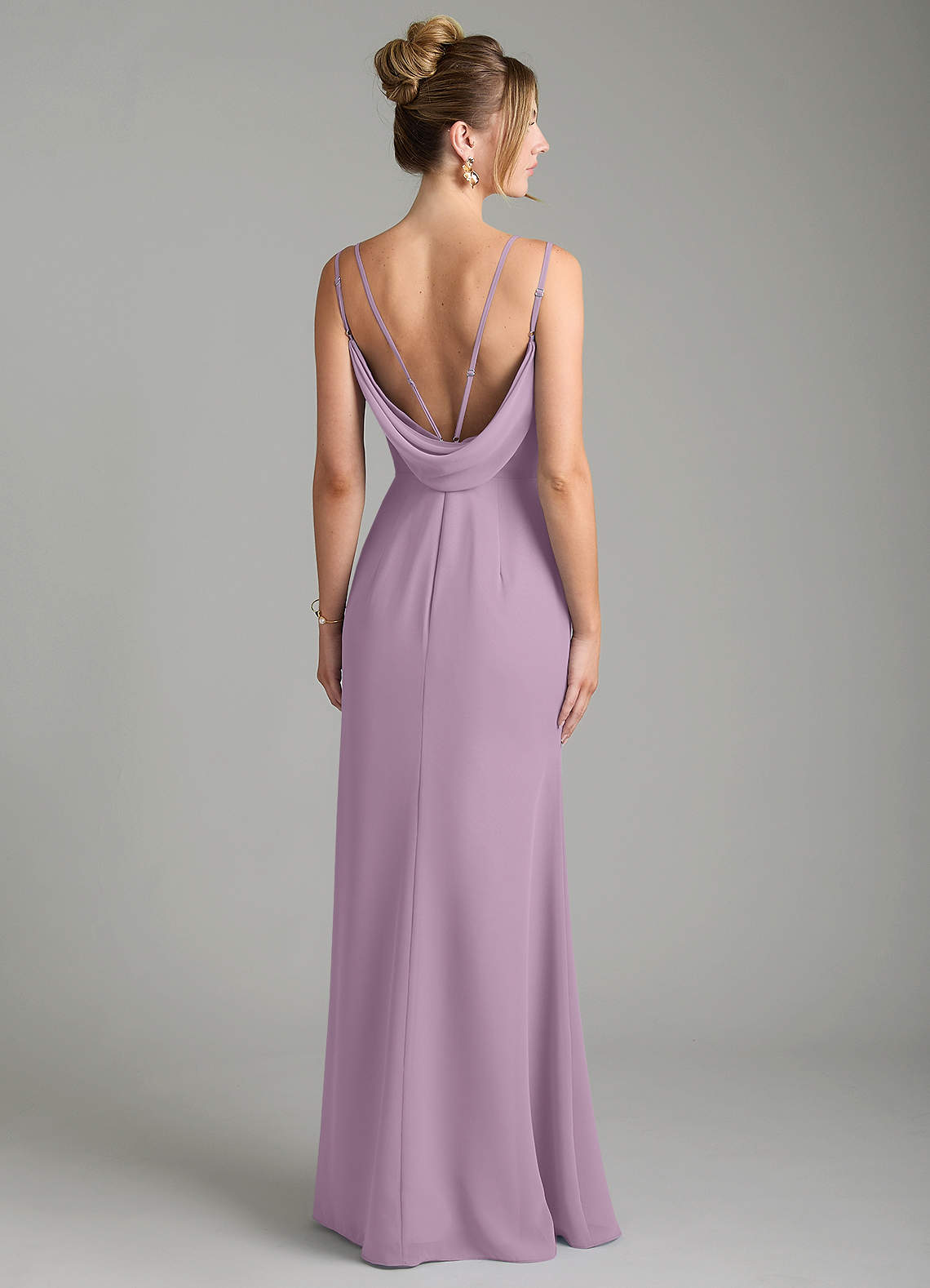 Egypt Sheath Sweetheart Chiffon Bridesmaid Dress in Wisteria
