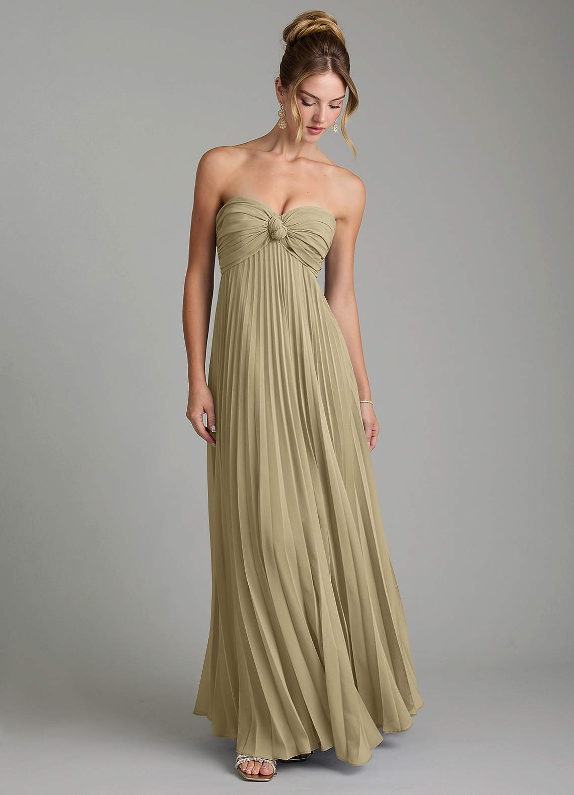 Tempest A-Line Sweetheart Chiffon Bridesmaid Dress in Moss Green