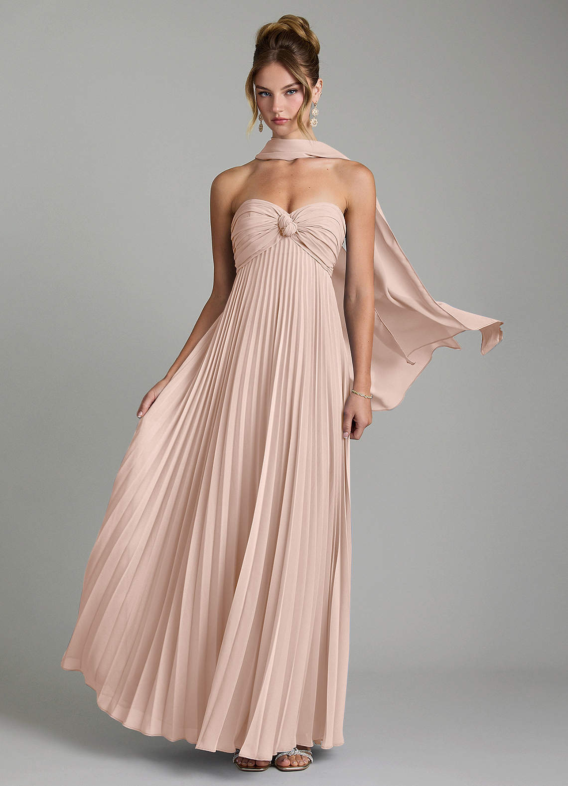 Tempest A-Line Sweetheart Chiffon Bridesmaid Dress in English Rose