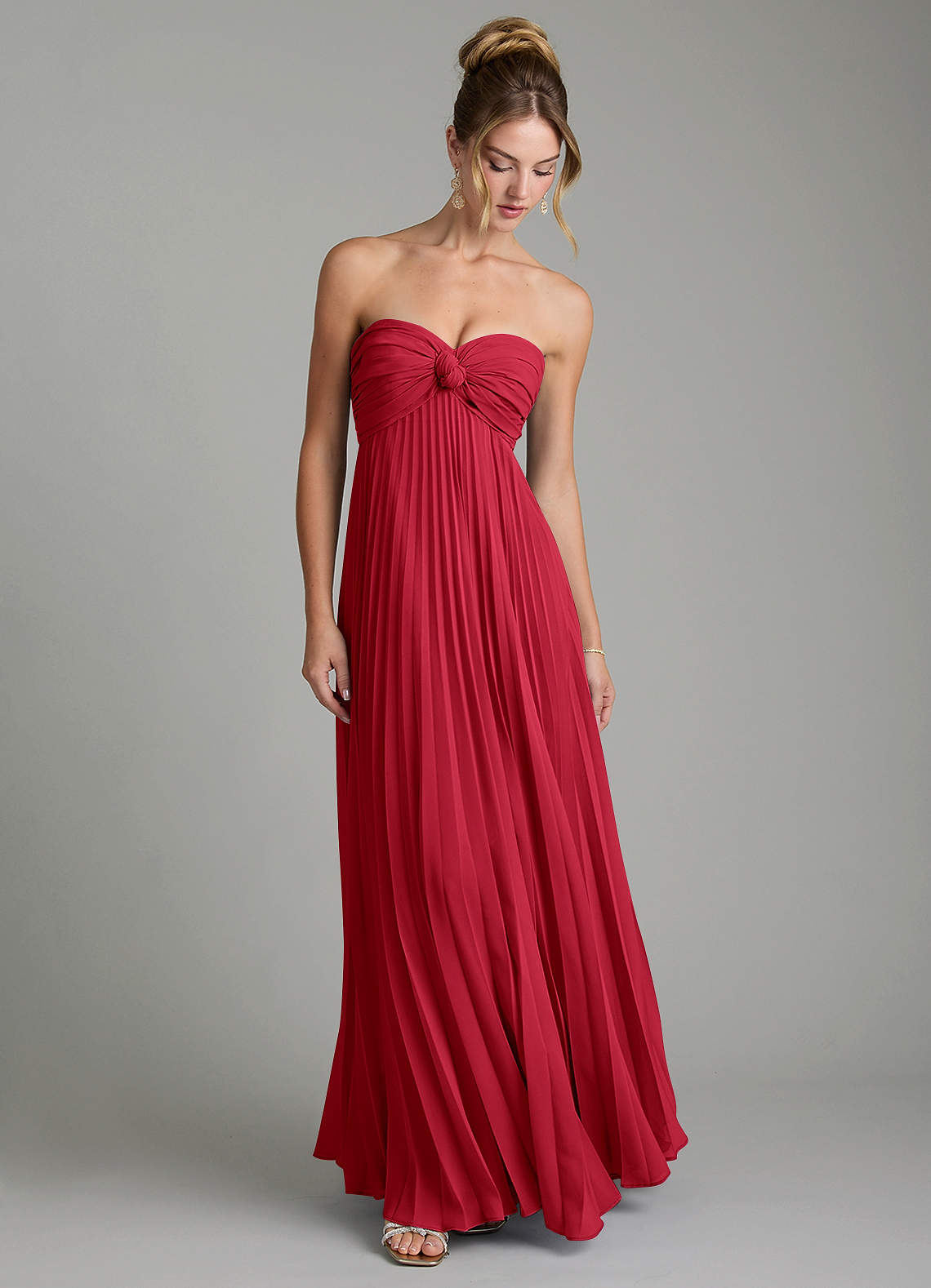 Tempest A-Line Sweetheart Chiffon Bridesmaid Dress in Scarlet
